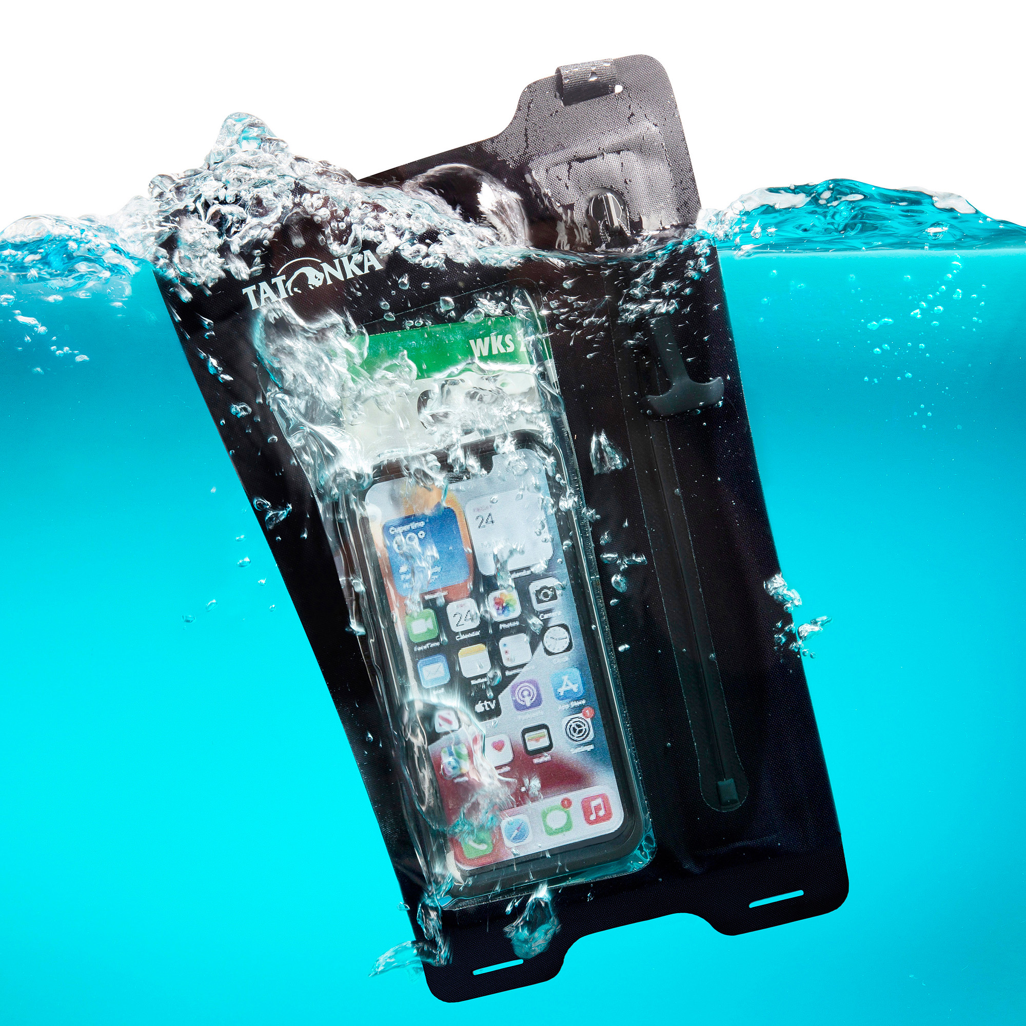 Wasserfestes Smartphone-Halterung, Phone-Case, Wasserdichte Hülle, Smartphone-Case, Halterung mit Lanyard, Tatonka WP Zip Neck Pouch L black schwarz - Detailansicht
