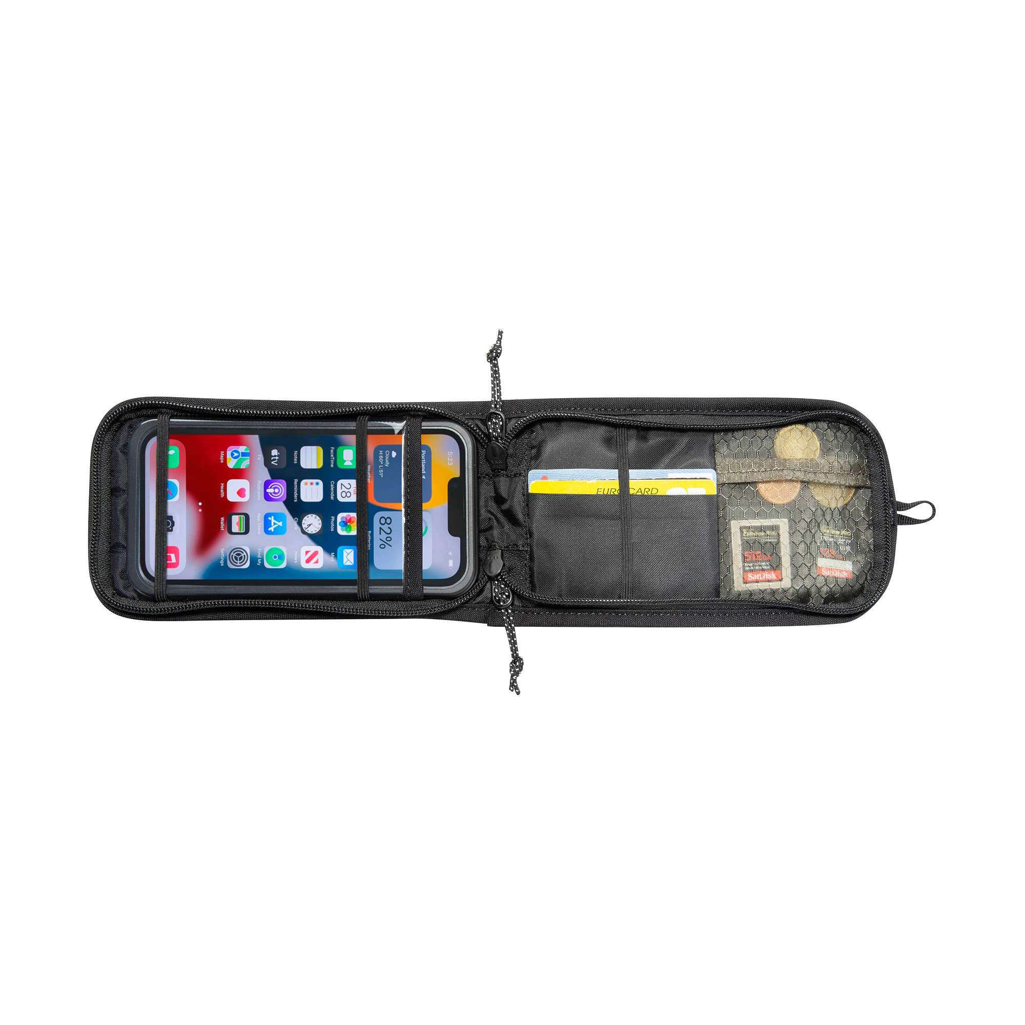 Hülle, Smartphone-Hülle, Reise-Organizer, Kartenhalter, Aufbewahrungstasche, Tatonka Smartphone Pouch 6,2" BC black schwarz - Detailansicht