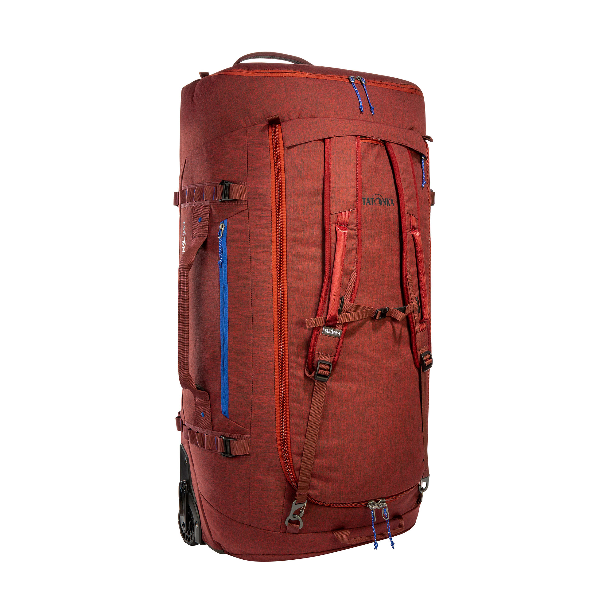 Tatonka Duffle Roller 140 tango red rot Trolleys & Koffer - Ansicht seitlich-vorne Gepäck, Rucksack, Tasche, Tatonka Duffle Roller 140 tango red rot Trolleys & Koffer - Ansicht seitlich-vorne