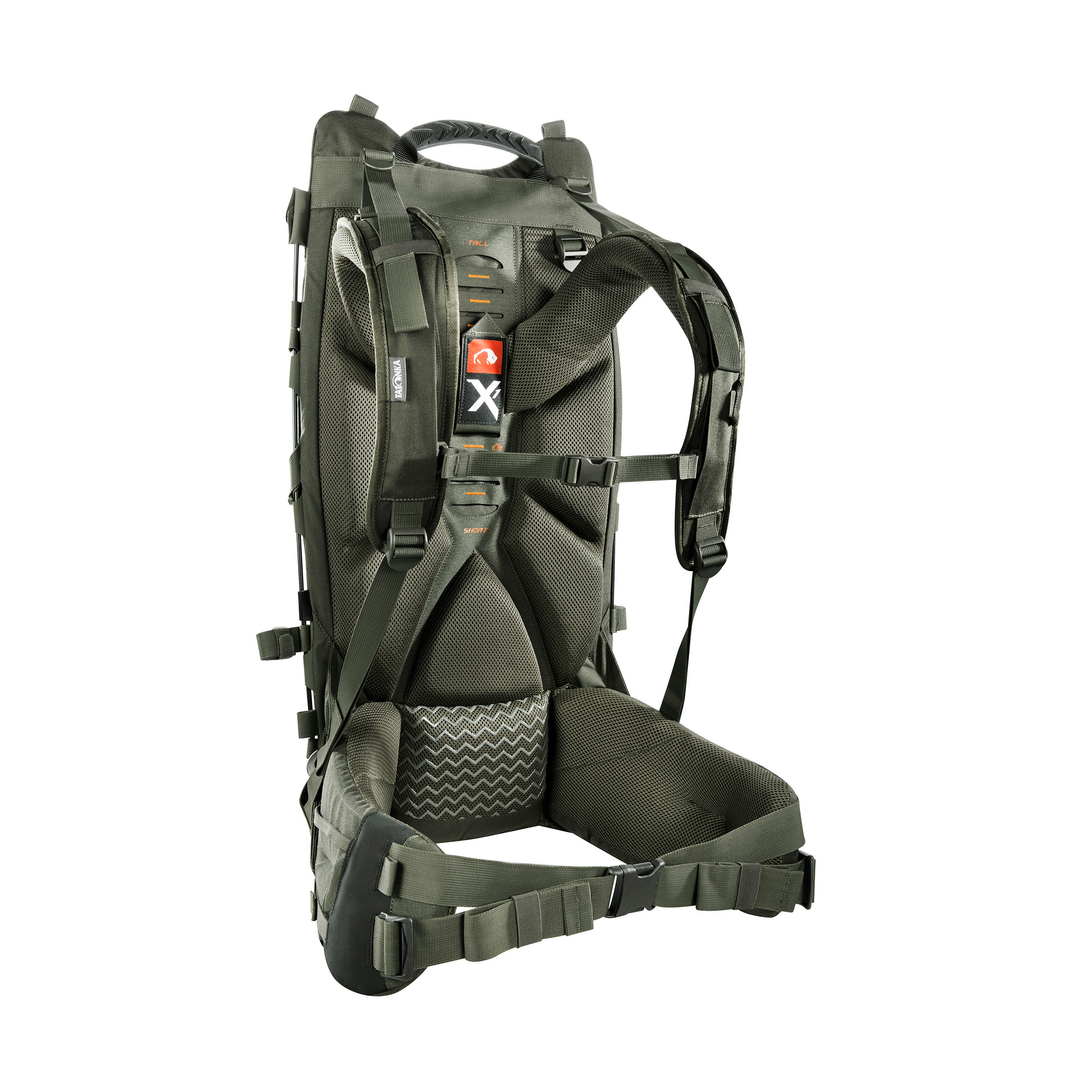Tatonka Yukon Carrier X1 olive grün Trekkingrucksäcke - Ansicht seitlich-hinten Tasche, Rucksack, Tatonka Yukon Carrier X1 olive grün Trekkingrucksäcke - Ansicht seitlich-hinten