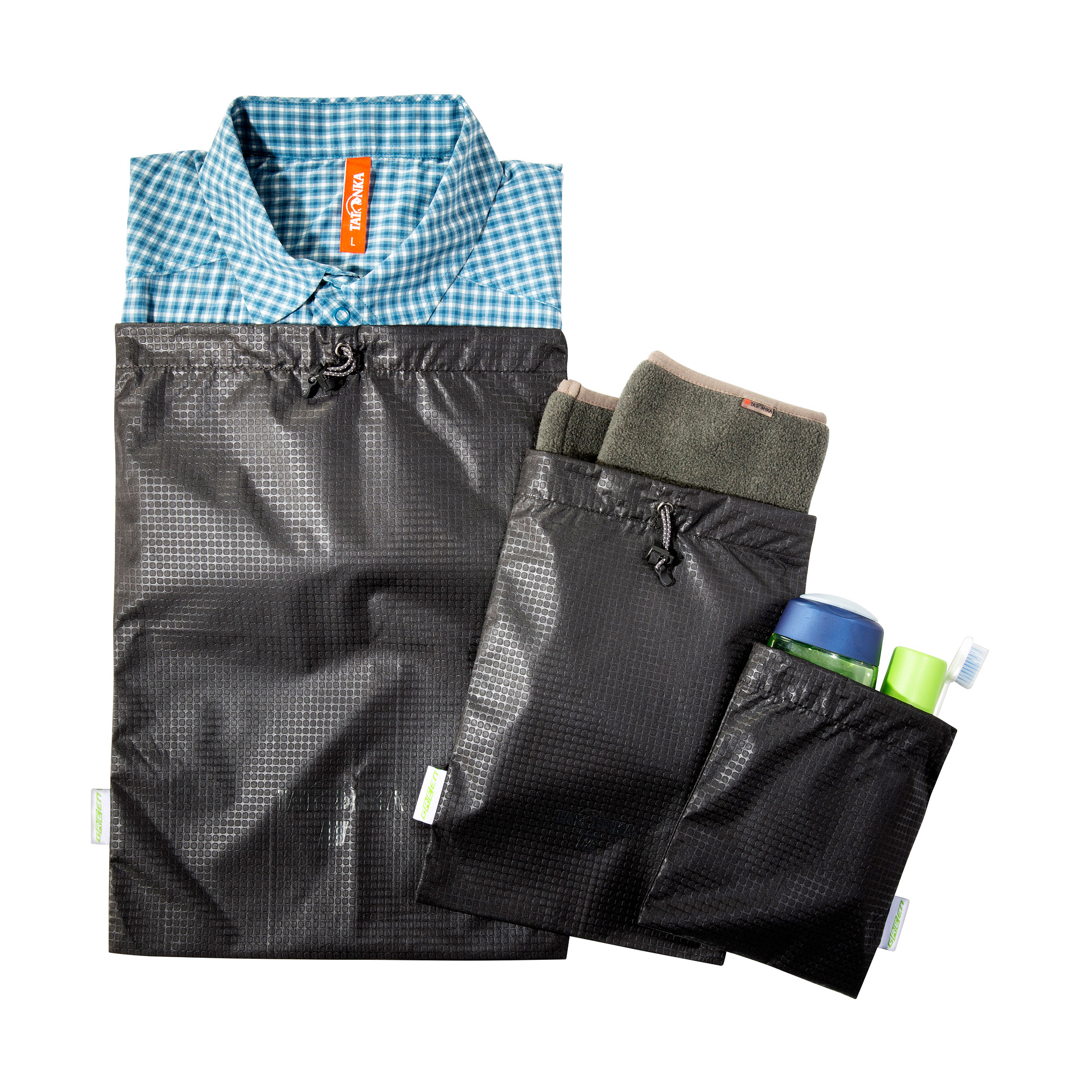 Tatonka Stuff Sack Set III black schwarz Reisezubehör - Detailansicht Tasche, Tragetasche, Tatonka Stuff Sack Set III black schwarz Reisezubehör - Detailansicht