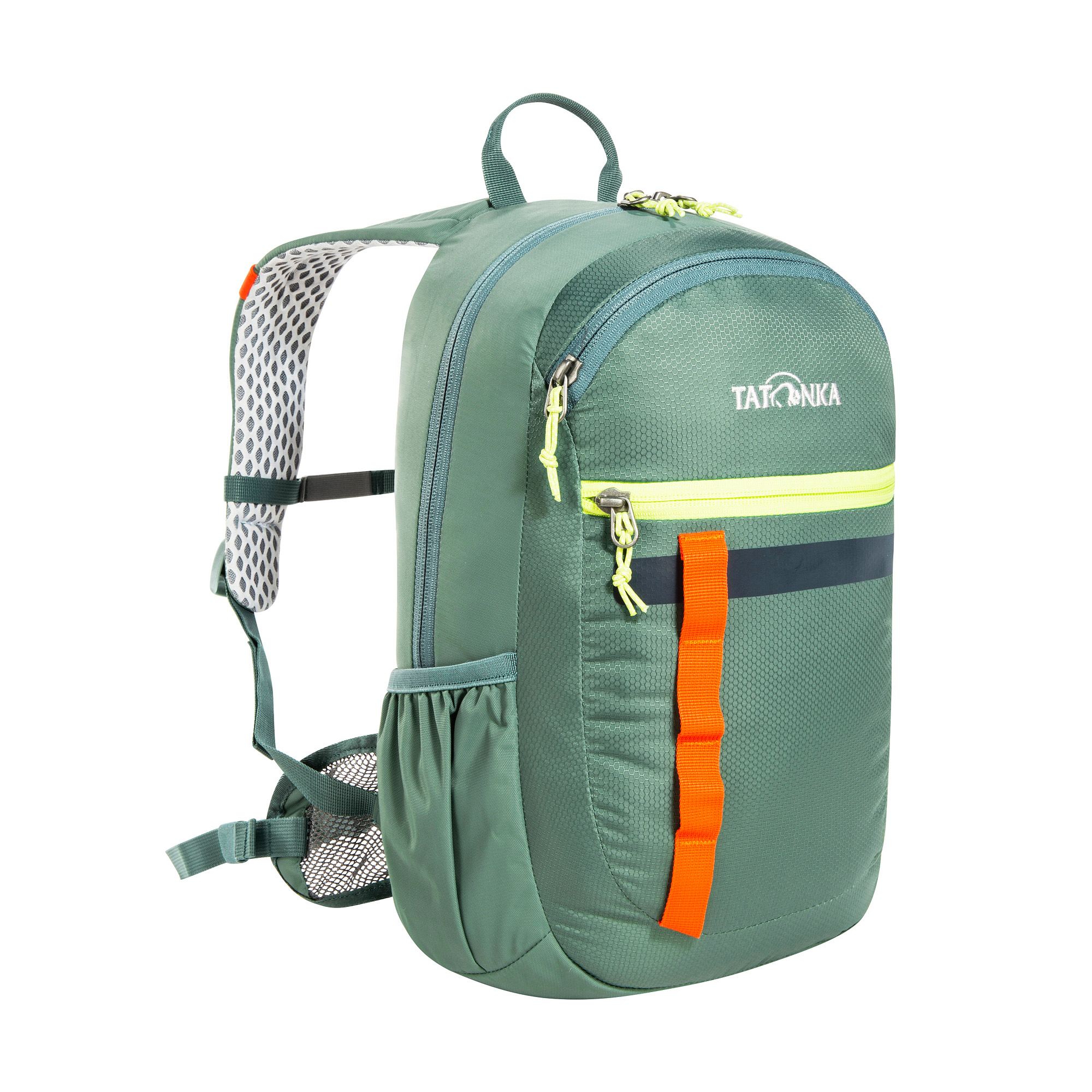 Tatonka City Pack JR 12 sage green grün Kinderrucksäcke - Ansicht seitlich-vorne Tasche, Rucksack, Tatonka City Pack JR 12 sage green grün Kinderrucksäcke - Ansicht seitlich-vorne