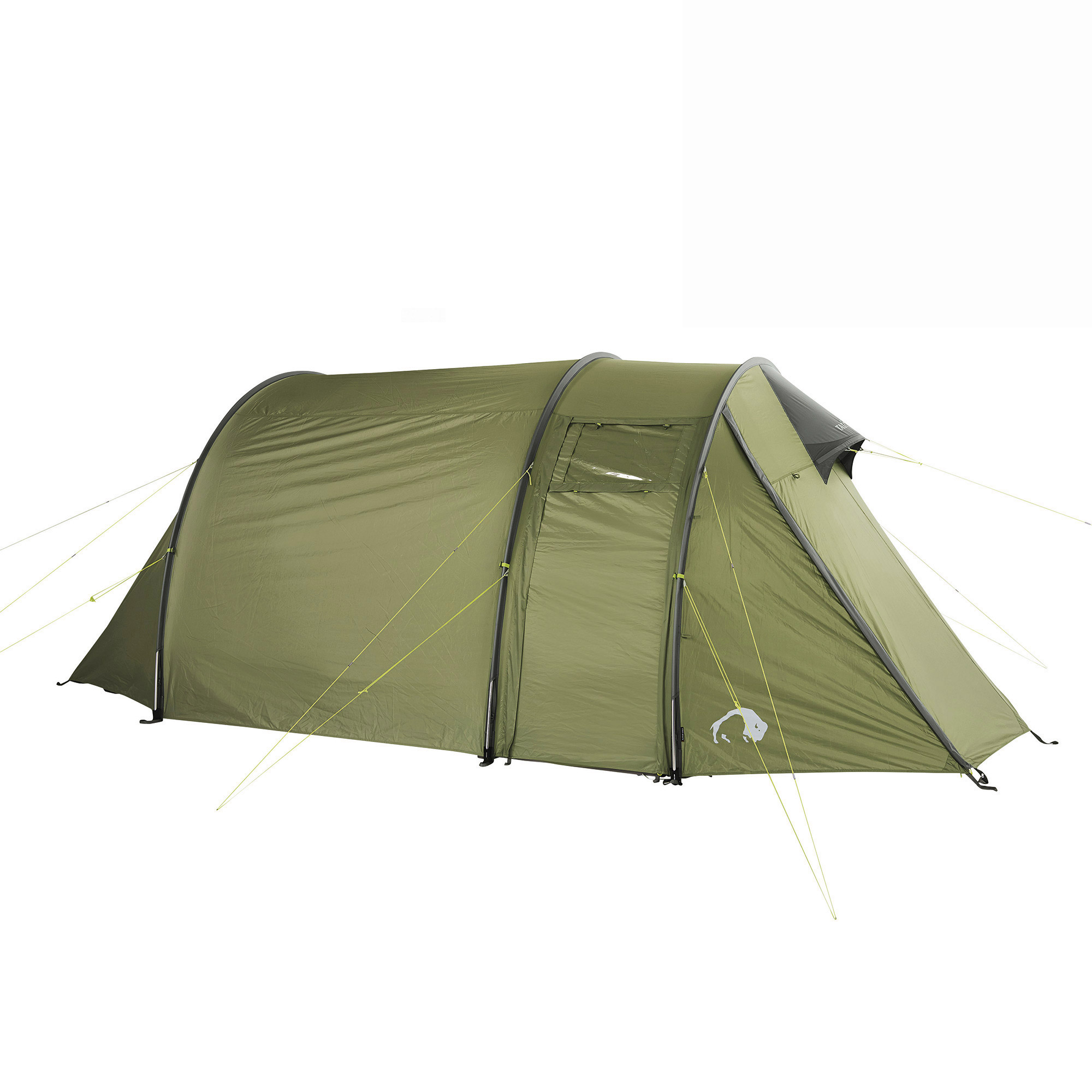 Zelt, Campen, Zelt in den Bergen, Natur, Draußen, Zelt, Campen, Zelt in den Bergen, Natur, Draußen, Zelt, Campen, Zelt in den Bergen, Natur, Draußen, Tatonka Alaska 3 DLX light olive grün 3-Personen-Zelte - Ansicht seitlich-vorne