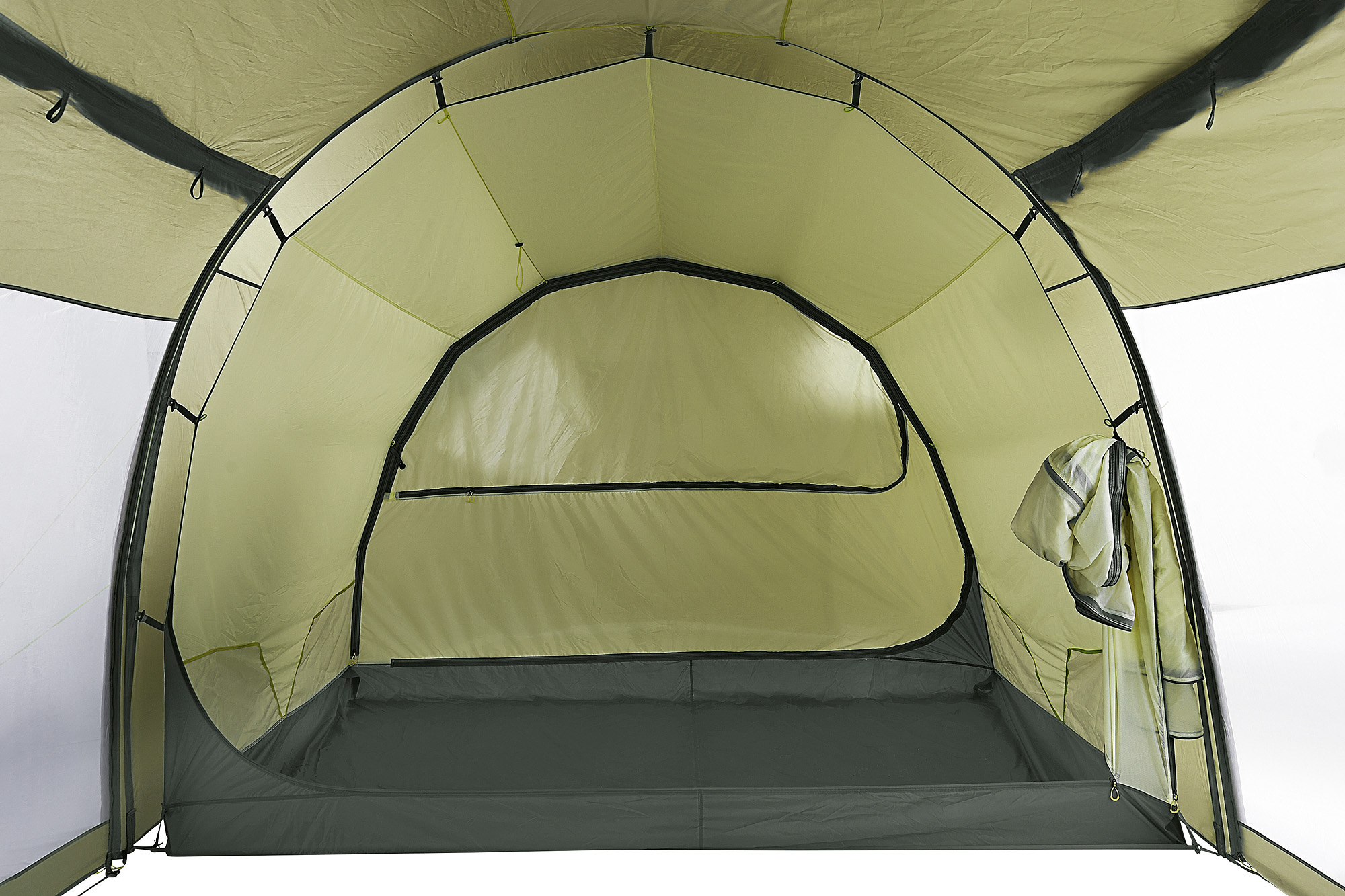 Tatonka Family Trek II Extension ash grey grau 3-Personen-Zelte - Ansicht seitlich-hinten Zelt, Im Freien, Natur, Campen, Zelt in den Bergen, Tatonka Family Trek II Extension ash grey grau 3-Personen-Zelte - Ansicht seitlich-hinten