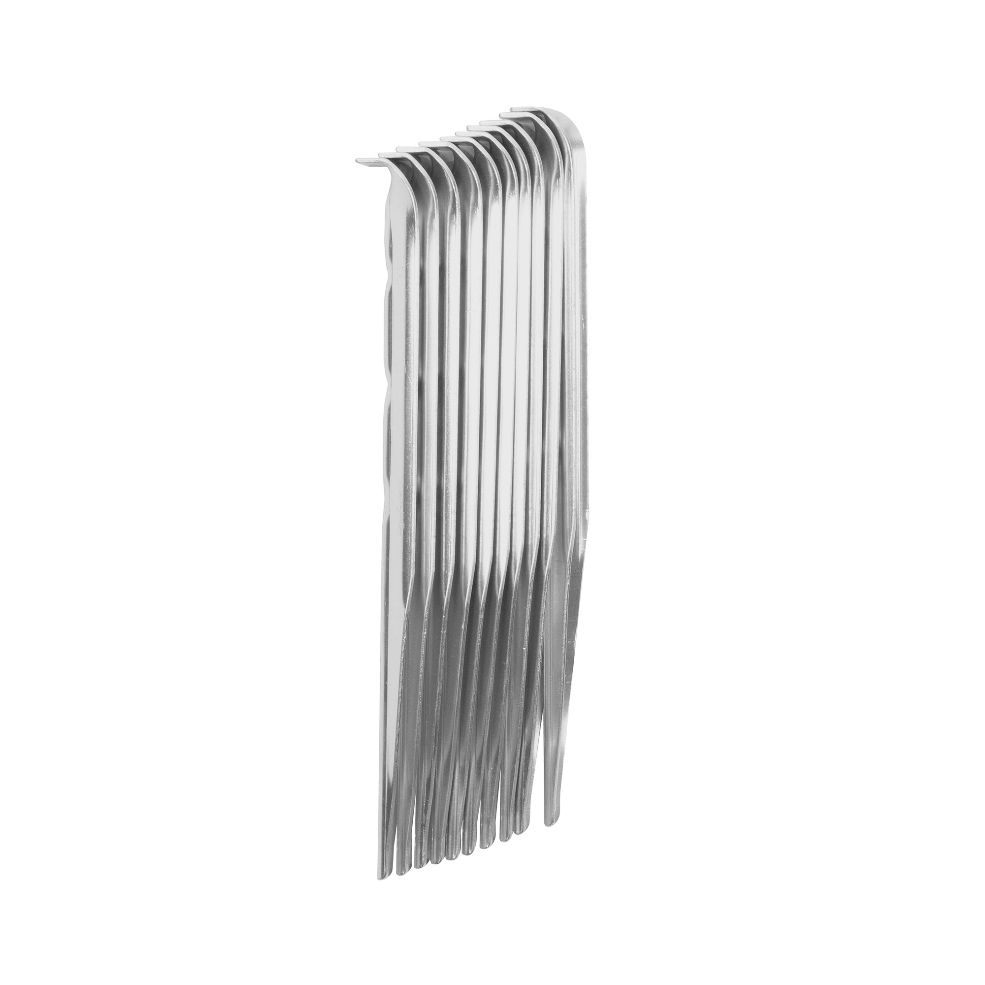 Tatonka Zelthering 19cm 10pcs Zelt- & Tarpzubehör - Ansicht seitlich-hinten Besteck, Gabel, Aluminium, Tatonka Zelthering 19cm 10pcs Zelt- & Tarpzubehör - Ansicht seitlich-hinten