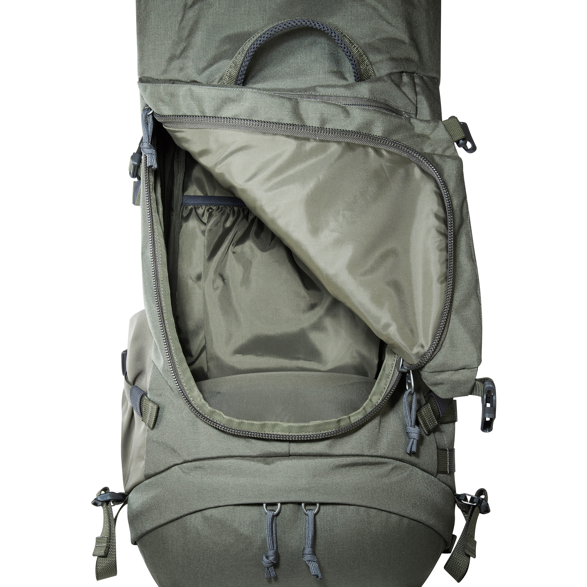 Tatonka Pyrox 40+10 Women BC stone grey olive grau Trekkingrucksäcke - Detailansicht Tasche, Rucksack, Tatonka Pyrox 40+10 Women BC stone grey olive grau Trekkingrucksäcke - Detailansicht