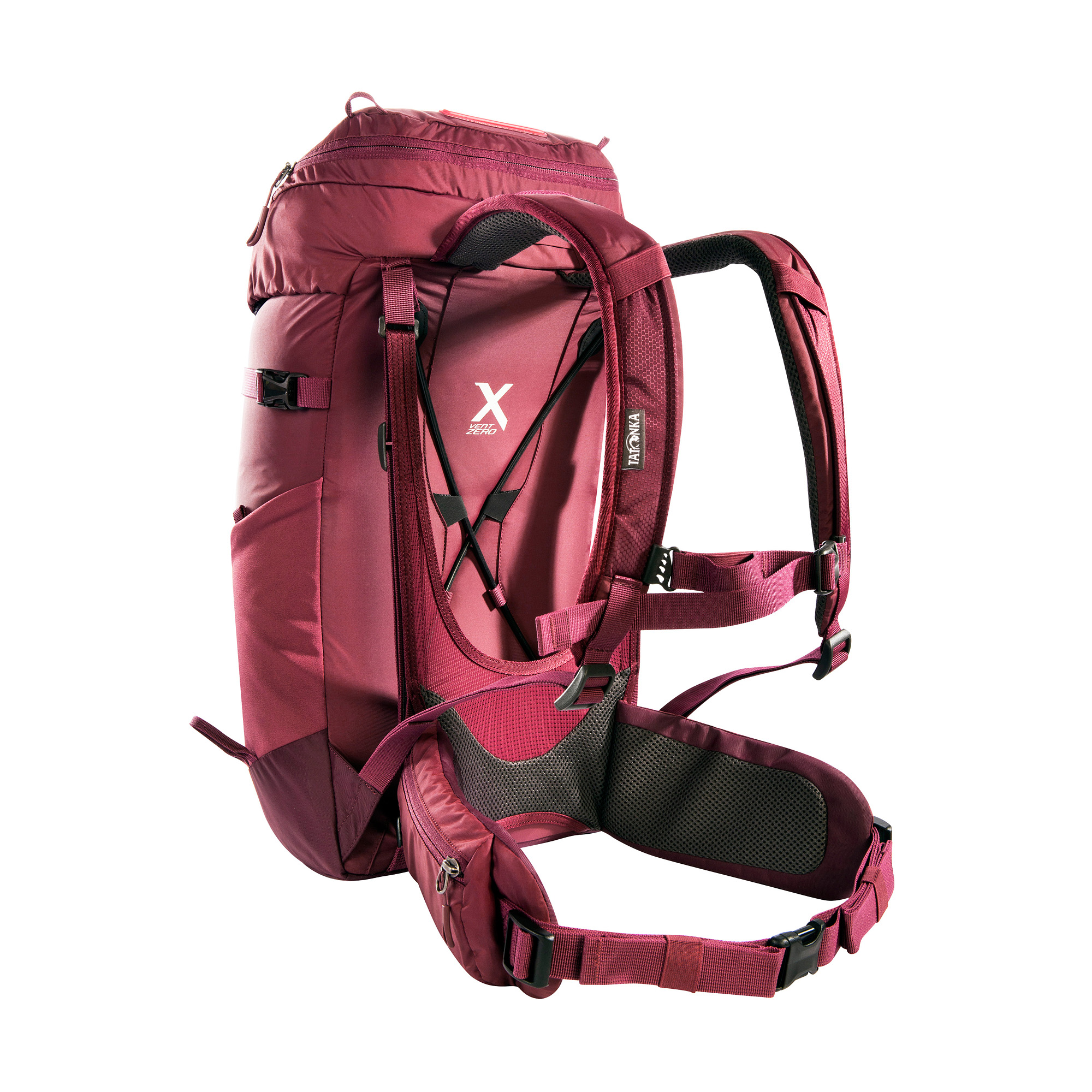 Tatonka Storm 23 Women RECCO bordeaux red rot Wanderrucksäcke - Ansicht seitlich-hinten Tasche, Rucksack, Tatonka Storm 23 Women RECCO bordeaux red rot Wanderrucksäcke - Ansicht seitlich-hinten