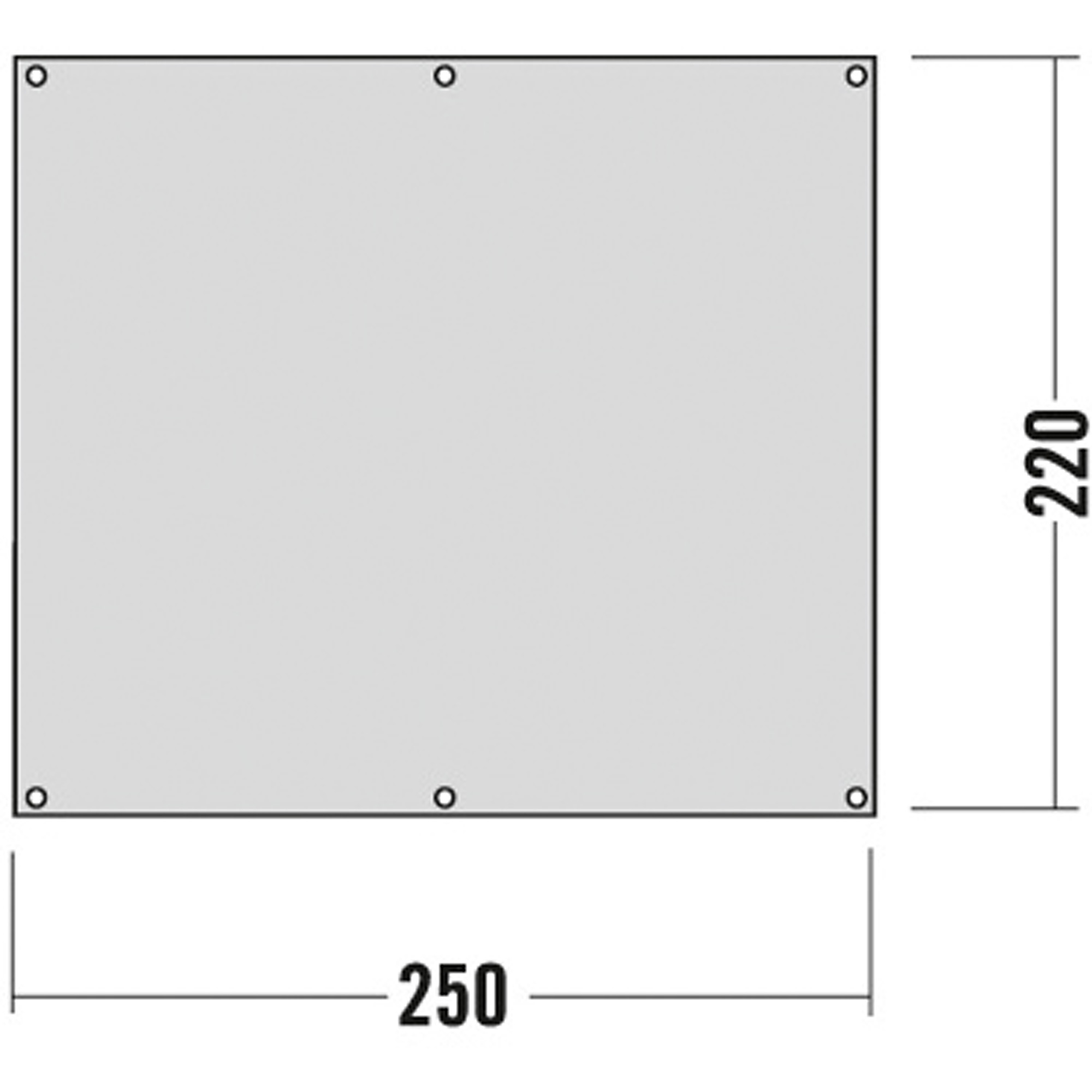 Tatonka Zeltunterl. 250 x 220cm Zeltunterlagen - Ansicht seitlich-vorne Weißes Brett, Tatonka Zeltunterl. 250 x 220cm Zeltunterlagen - Ansicht seitlich-vorne