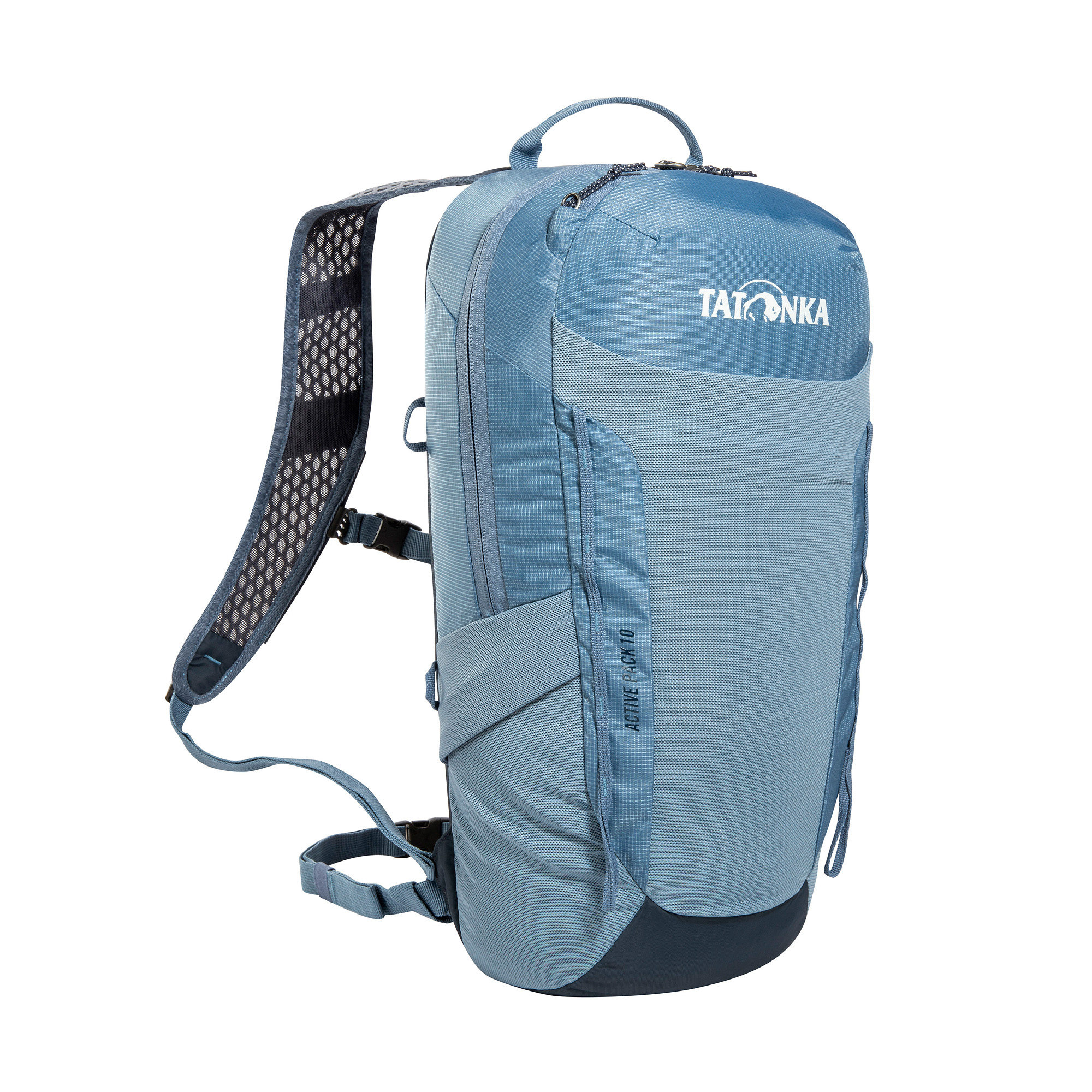Tatonka Active Pack 10 elemental blue blau Tagesrucksäcke - Ansicht seitlich-vorne Tasche, Rucksack, Tatonka Active Pack 10 elemental blue blau Tagesrucksäcke - Ansicht seitlich-vorne