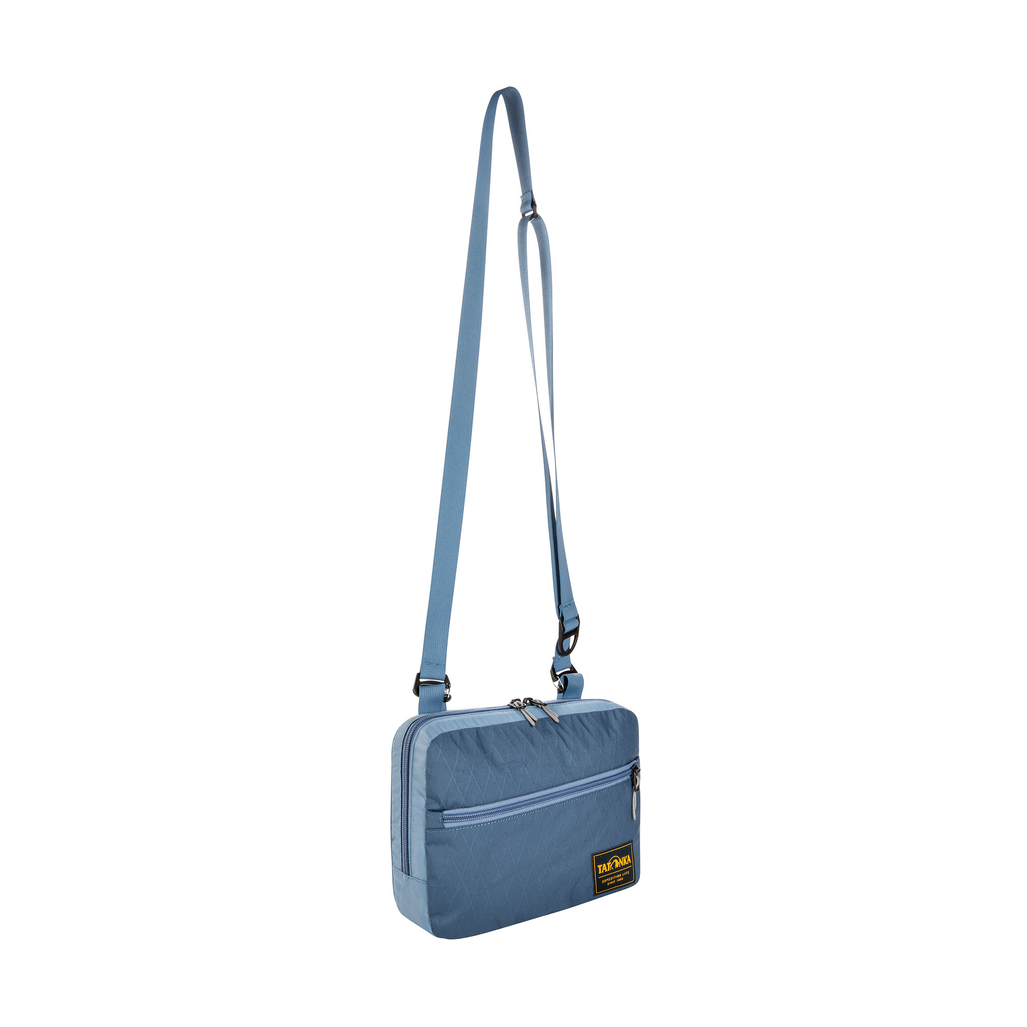 Tatonka Cross Body Bag M elemental blue blau Umhängetaschen - Ansicht seitlich-vorne Zubehor, Tasche, Handtasche, Geldbörse, Tatonka Cross Body Bag M elemental blue blau Umhängetaschen - Ansicht seitlich-vorne