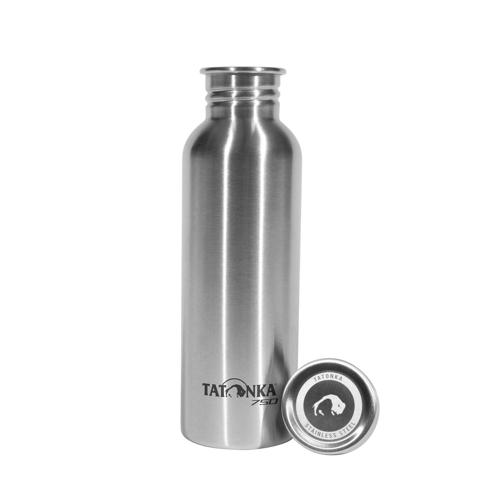 Tatonka Steel Bottle Premium 0,75l Trinkflaschen - Ansicht seitlich-hinten Flasche, Stahl, Tatonka Steel Bottle Premium 0,75l Trinkflaschen - Ansicht seitlich-hinten