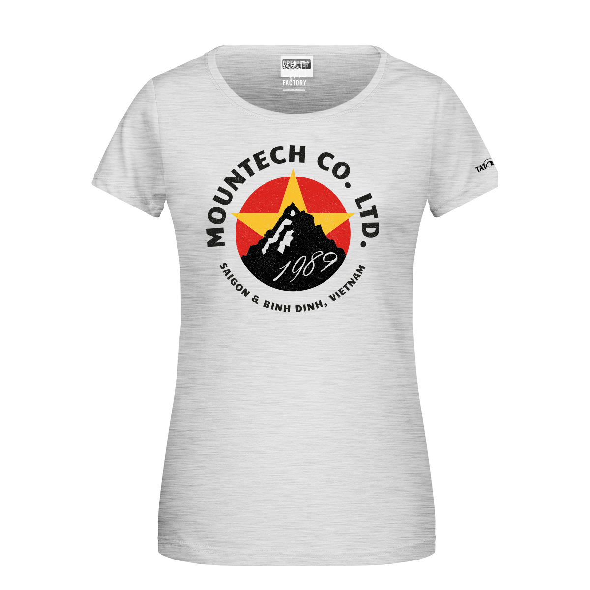 Tatonka Logo W's T-Shirt Mountech Vietnam ash grey grau T-Shirts 4013236394320