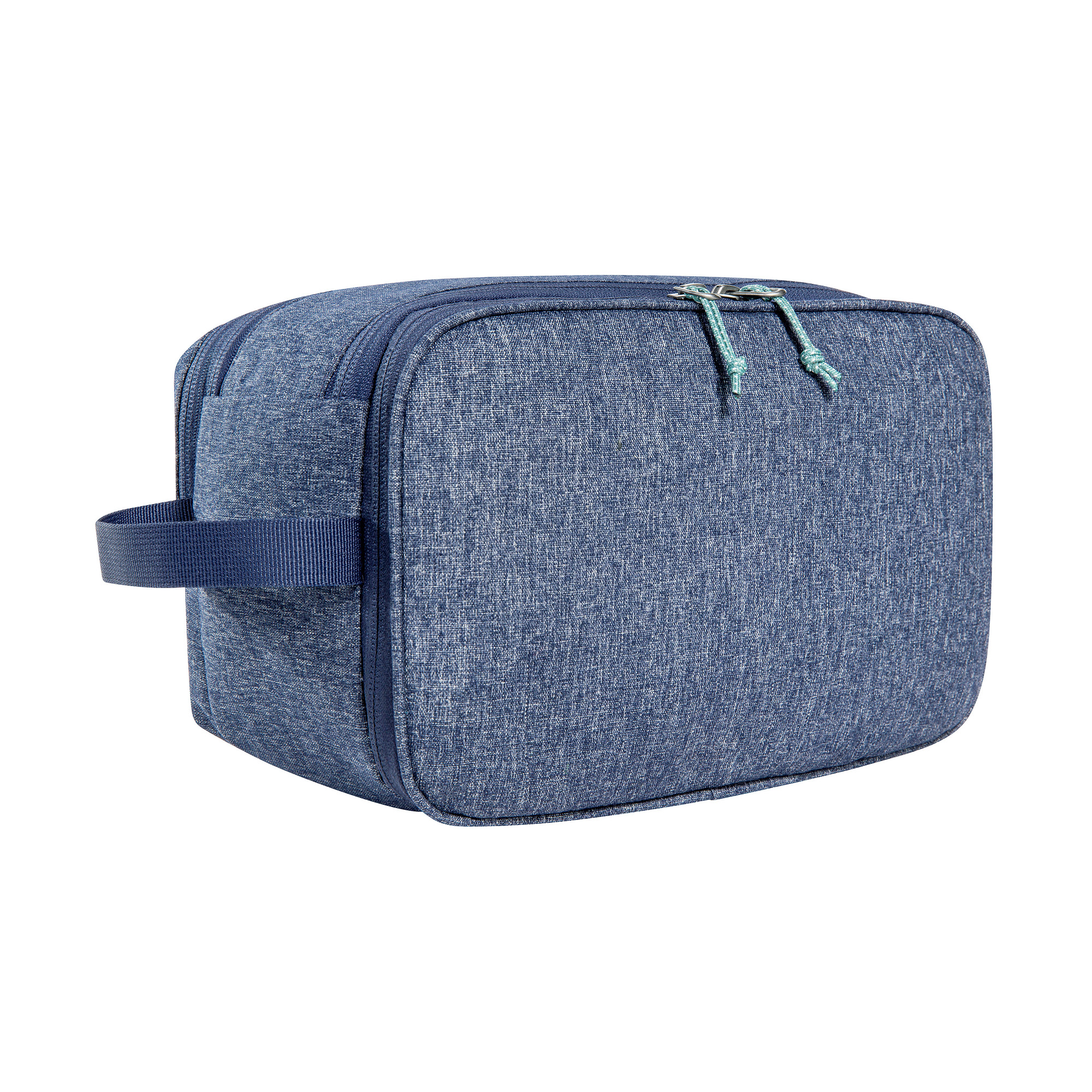 Kulturtasche, Tasche, Damentasche, Reise-Etui, Grau, Tatonka Cosmetic Double Zip Pouch navy blue blau Kulturbeutel - Ansicht seitlich-hinten