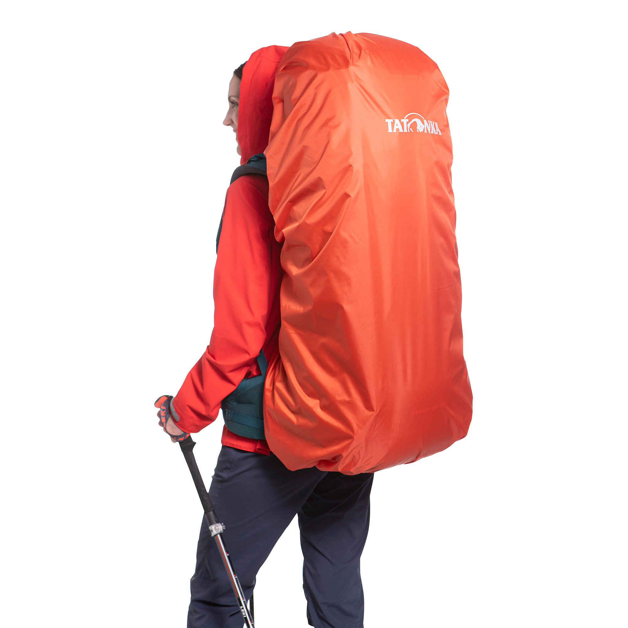 Tatonka Rain Cover 70-90l red orange rot Rucksack-Zubehör - Detailansicht Tasche, Mantel, Rucksack, Mann, Person, Tatonka Rain Cover 70-90l red orange rot Rucksack-Zubehör - Detailansicht