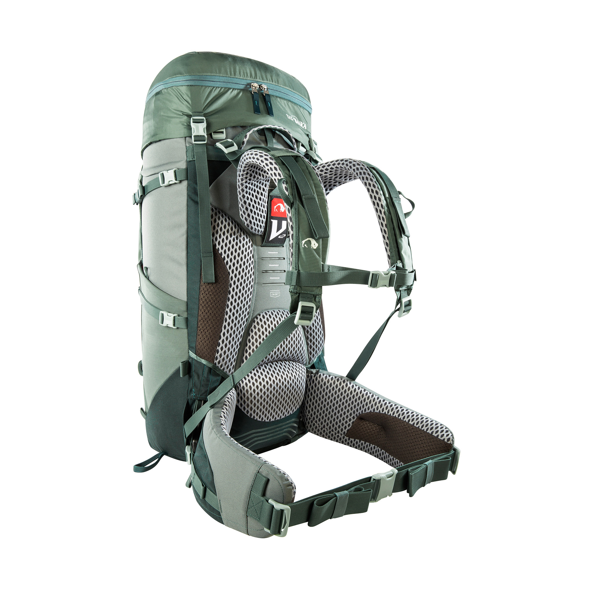 Tatonka Yukon 50+10 sage green grün Trekkingrucksäcke - Ansicht seitlich-hinten Tasche, Rucksack, Tatonka Yukon 50+10 sage green grün Trekkingrucksäcke - Ansicht seitlich-hinten