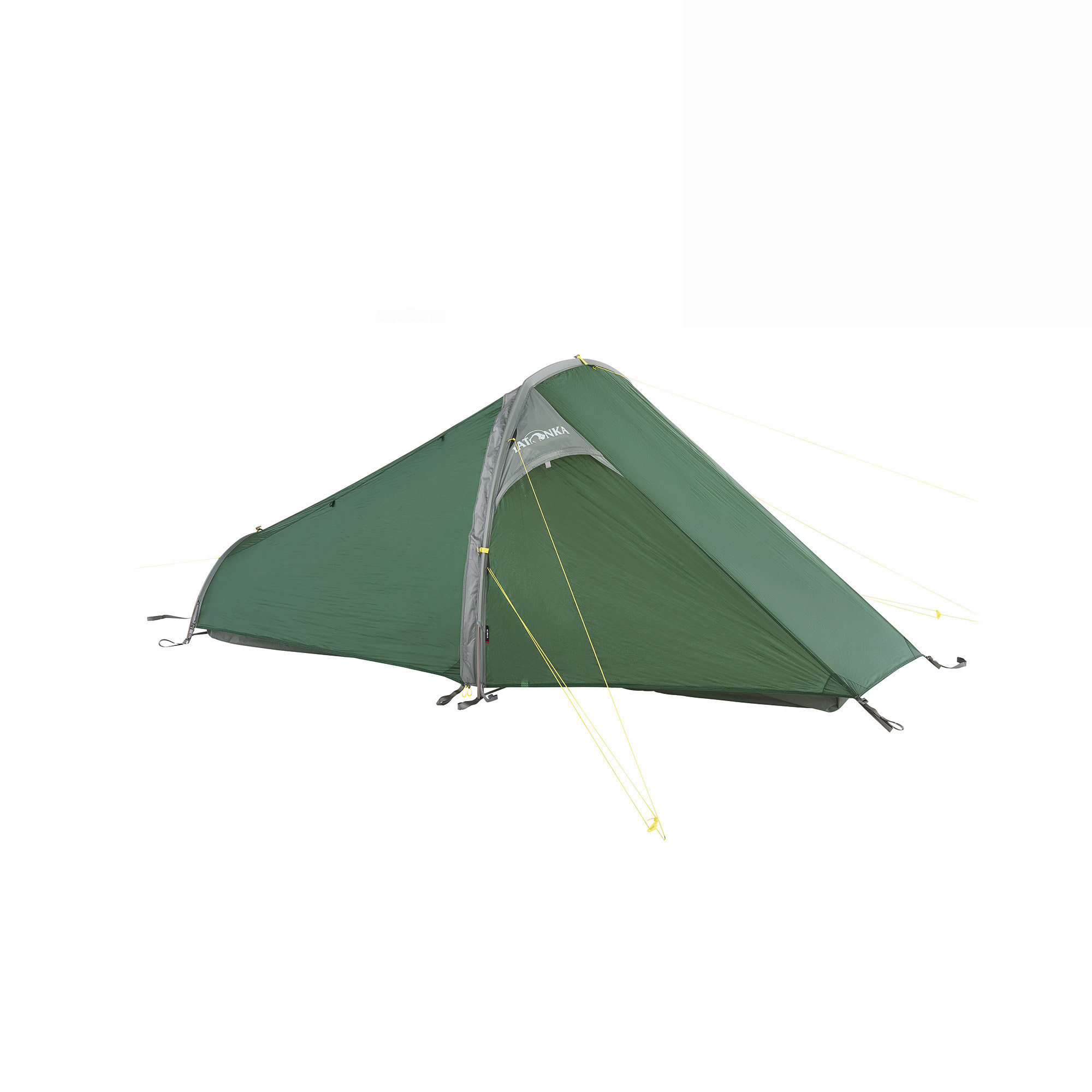 Zelt, Campen, Zelt in den Bergen, Natur, Draußen, Zelt, Campen, Zelt in den Bergen, Natur, Draußen, Zelt, Campen, Zelt in den Bergen, Natur, Draußen, Tatonka Kyrkja green grün 1-Personen-Zelte - Ansicht seitlich-vorne