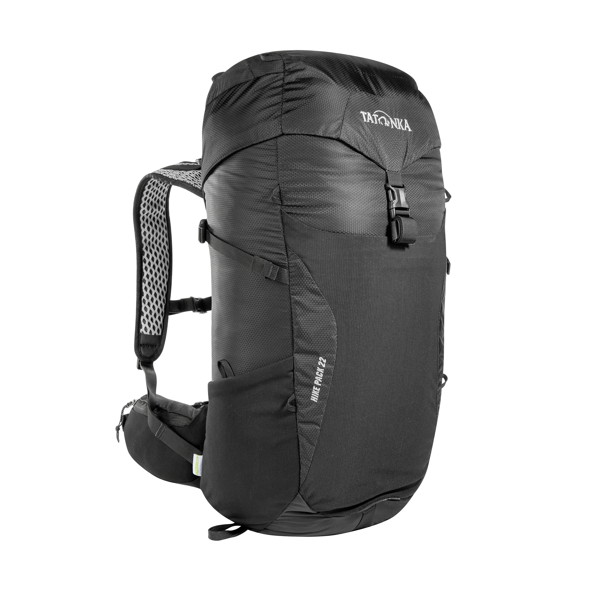 Tatonka Hike Pack 22 black schwarz Wanderrucksäcke - Ansicht seitlich-vorne Tasche, Rucksack, Tatonka Hike Pack 22 black schwarz Wanderrucksäcke - Ansicht seitlich-vorne