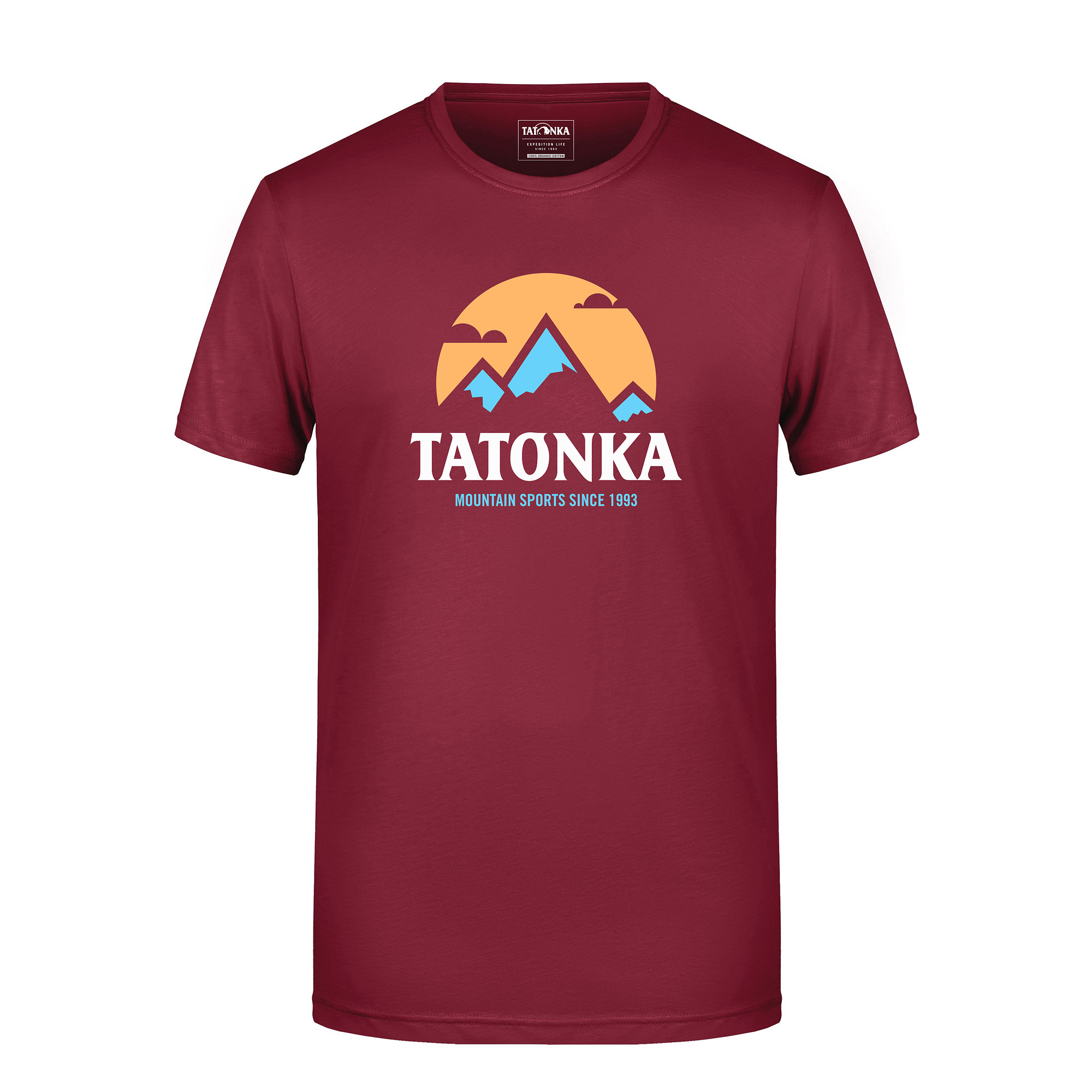 Tatonka Mountain T-Shirt Men wine rot T-Shirts - Ansicht seitlich-vorne Bekleidung, T-shirt, Hemd, Kastanienbraun, Tatonka Mountain T-Shirt Men wine rot T-Shirts - Ansicht seitlich-vorne