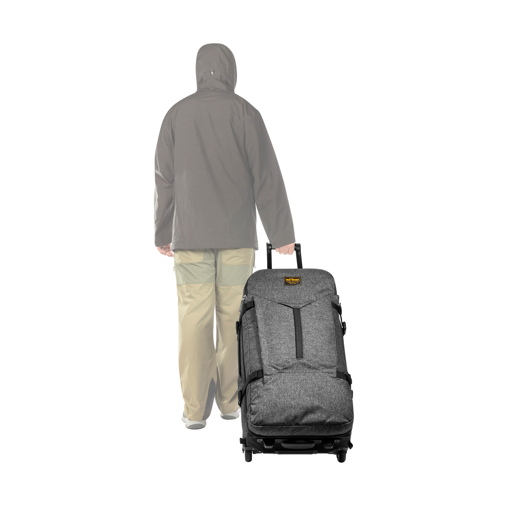 Mantel, Kapuzenpulli, Gepäck, Mann, Person, Tatonka Travel Roller 60 black schwarz Trolleys & Koffer - Detailansicht