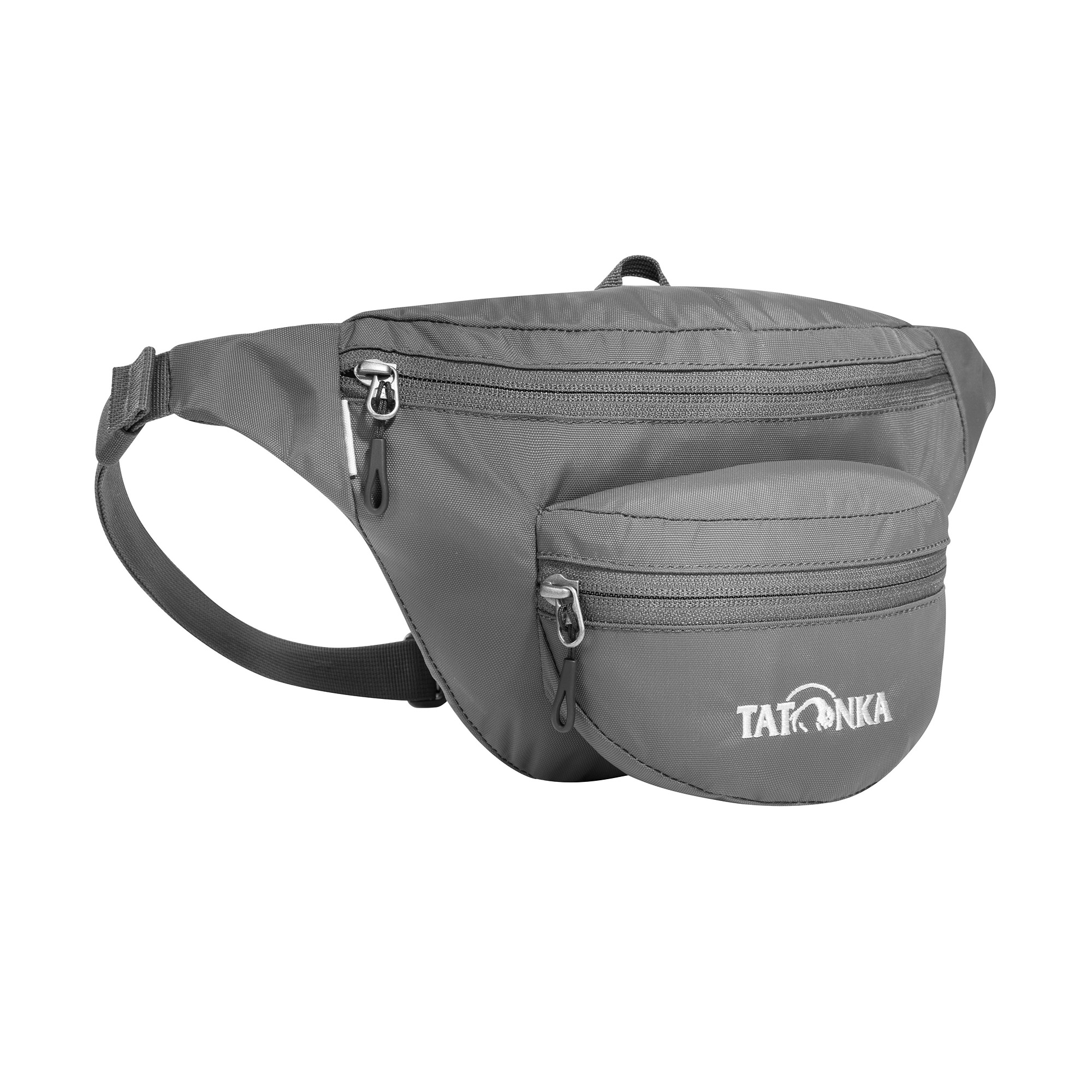Tatonka Funny Bag "S" titan grey grau Bauchtaschen - Ansicht seitlich-vorne Zubehor, Tasche, Handtasche, Tatonka Funny Bag "S" titan grey grau Bauchtaschen - Ansicht seitlich-vorne