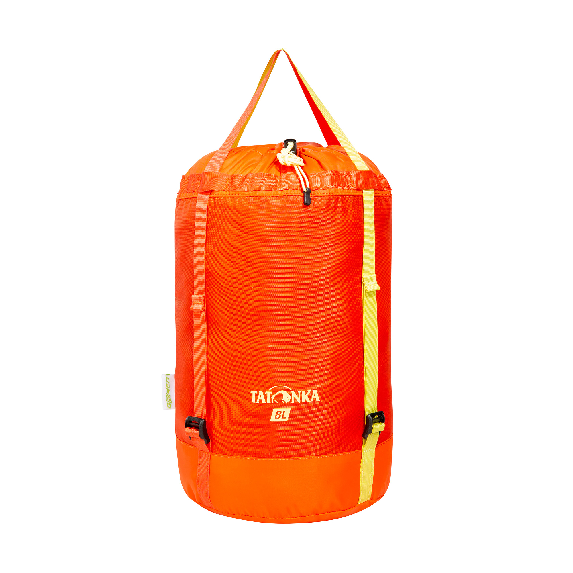 Tatonka Compression Sack 8l red orange rot Rucksack-Schutzsäcke - Ansicht seitlich-vorne Tasche, Tatonka Compression Sack 8l red orange rot Rucksack-Schutzsäcke - Ansicht seitlich-vorne