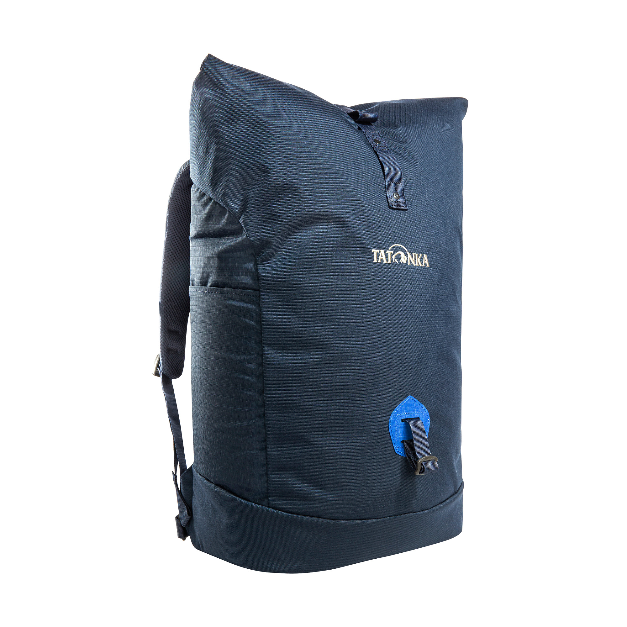 Tatonka Grip Rolltop Pack navy blau Tagesrucksäcke - Ansicht seitlich-vorne Tasche, Rucksack, Tatonka Grip Rolltop Pack navy blau Tagesrucksäcke - Ansicht seitlich-vorne