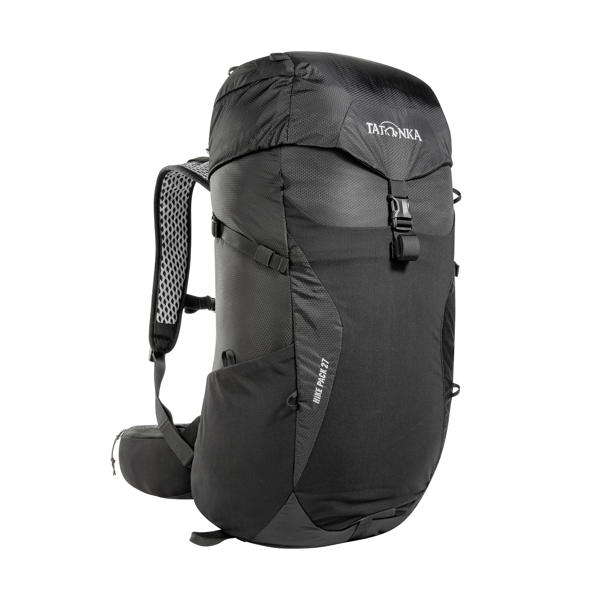 Tatonka Hike Pack 27 black schwarz Wanderrucksäcke - Ansicht seitlich-vorne Tasche, Rucksack, Tatonka Hike Pack 27 black schwarz Wanderrucksäcke - Ansicht seitlich-vorne