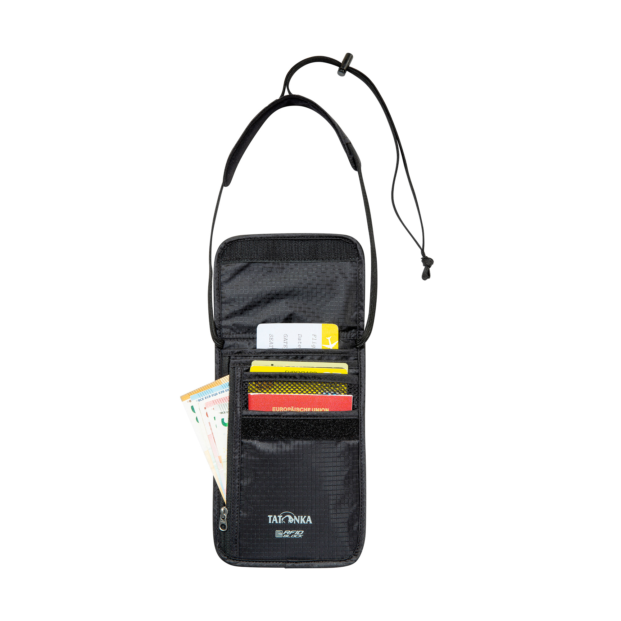 Zubehor, Tasche, Handtasche, Geldbörse, Tatonka Skin Neck Pouch RFID Block black schwarz Brustbeutel - Detailansicht