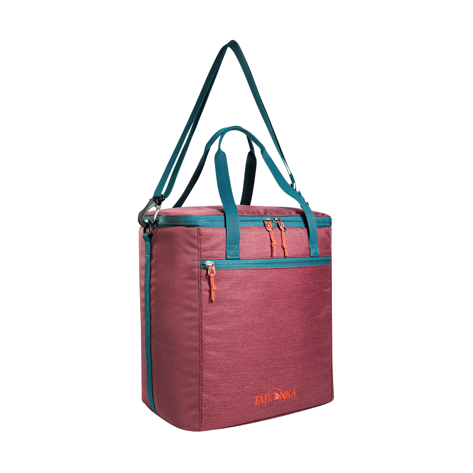 Tatonka Cooler Bag Six Pack bordeaux red rot Sonstige Taschen - Ansicht seitlich-vorne Tasche, Tragetasche, Zubehör, Handtasche, Tatonka Cooler Bag Six Pack bordeaux red rot Sonstige Taschen - Ansicht seitlich-vorne