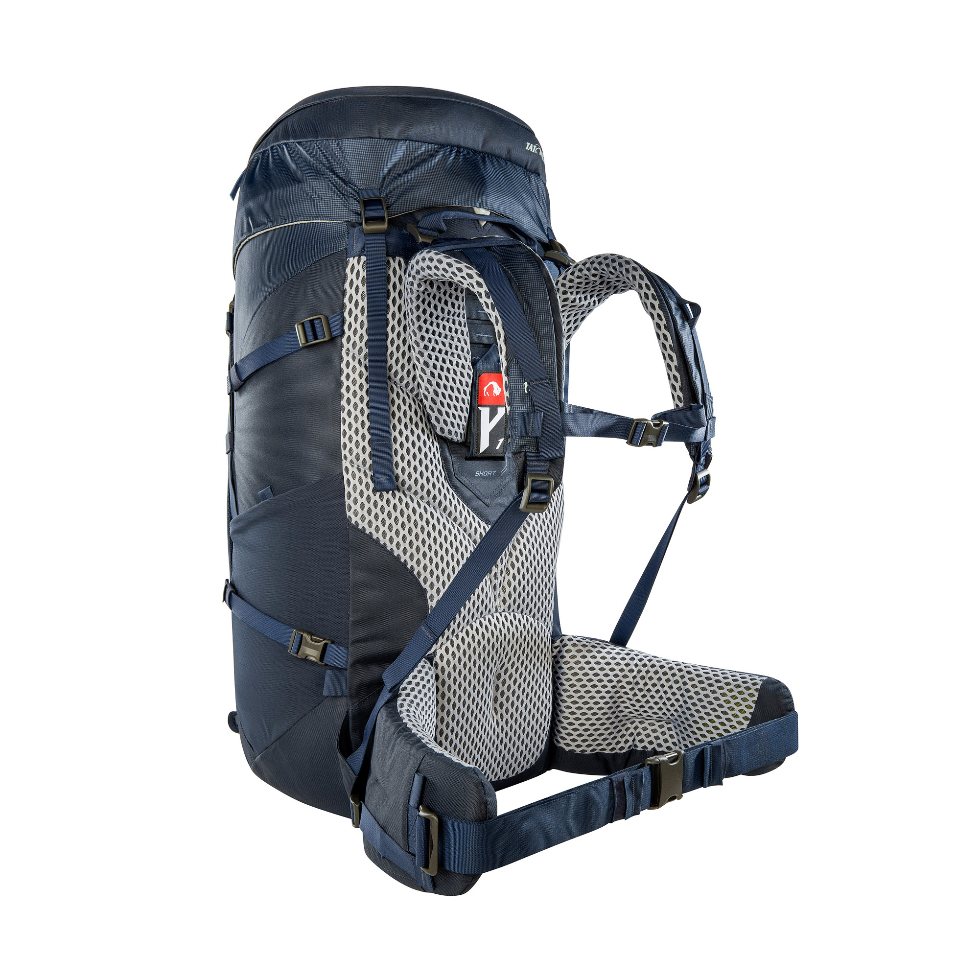 Tatonka Noras 55+10 Women navy blau Trekkingrucksäcke - Ansicht seitlich-hinten Tasche, Rucksack, Tatonka Noras 55+10 Women navy blau Trekkingrucksäcke - Ansicht seitlich-hinten