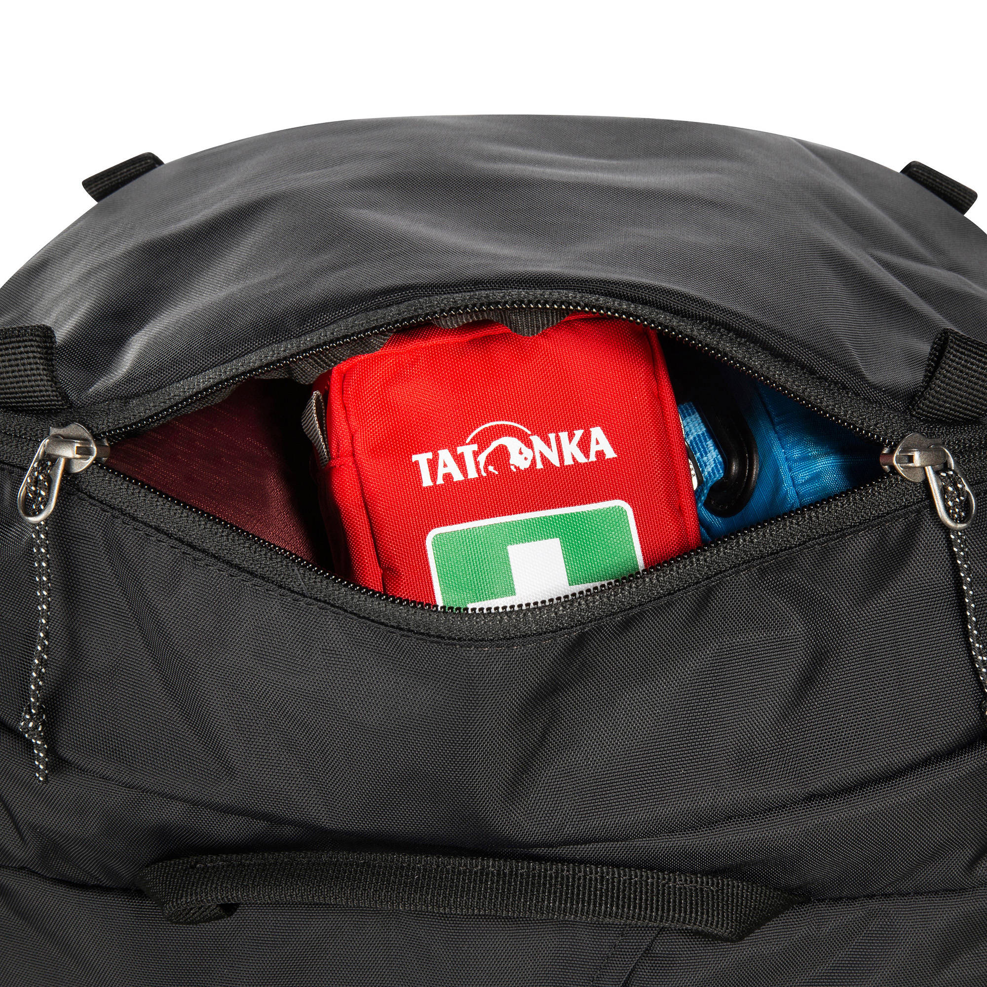 Tatonka Akela 45 black schwarz Trekkingrucksäcke - Detailansicht Tasche, Rucksack, Erste Hilfe, Tatonka Akela 45 black schwarz Trekkingrucksäcke - Detailansicht