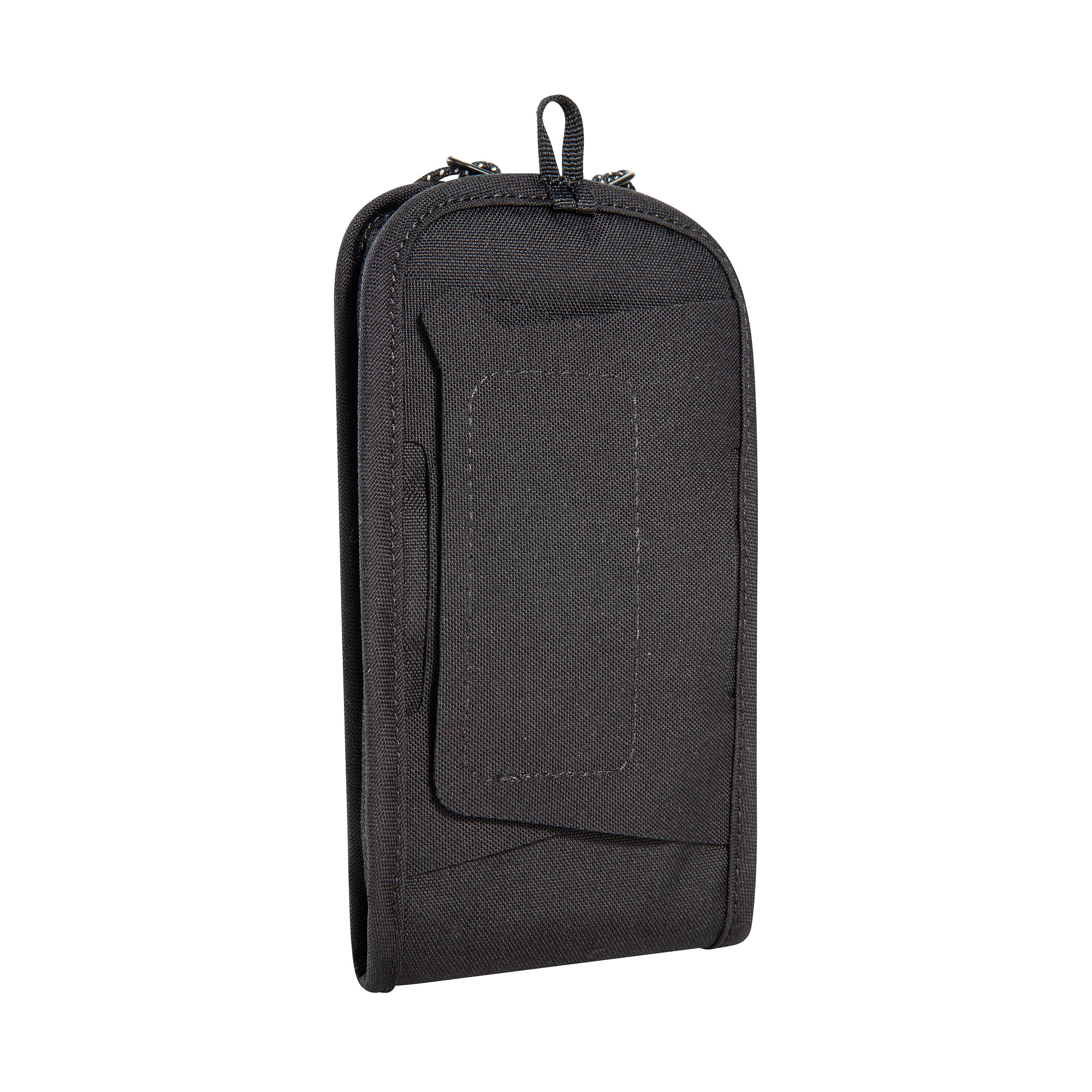 Kartenhülle, Brieftaschenkürzer, Schwarze Tasche, Zip-Hülle, Kunststoffhülle, Tatonka Smartphone Pouch 6,2" BC black schwarz - Ansicht seitlich-hinten