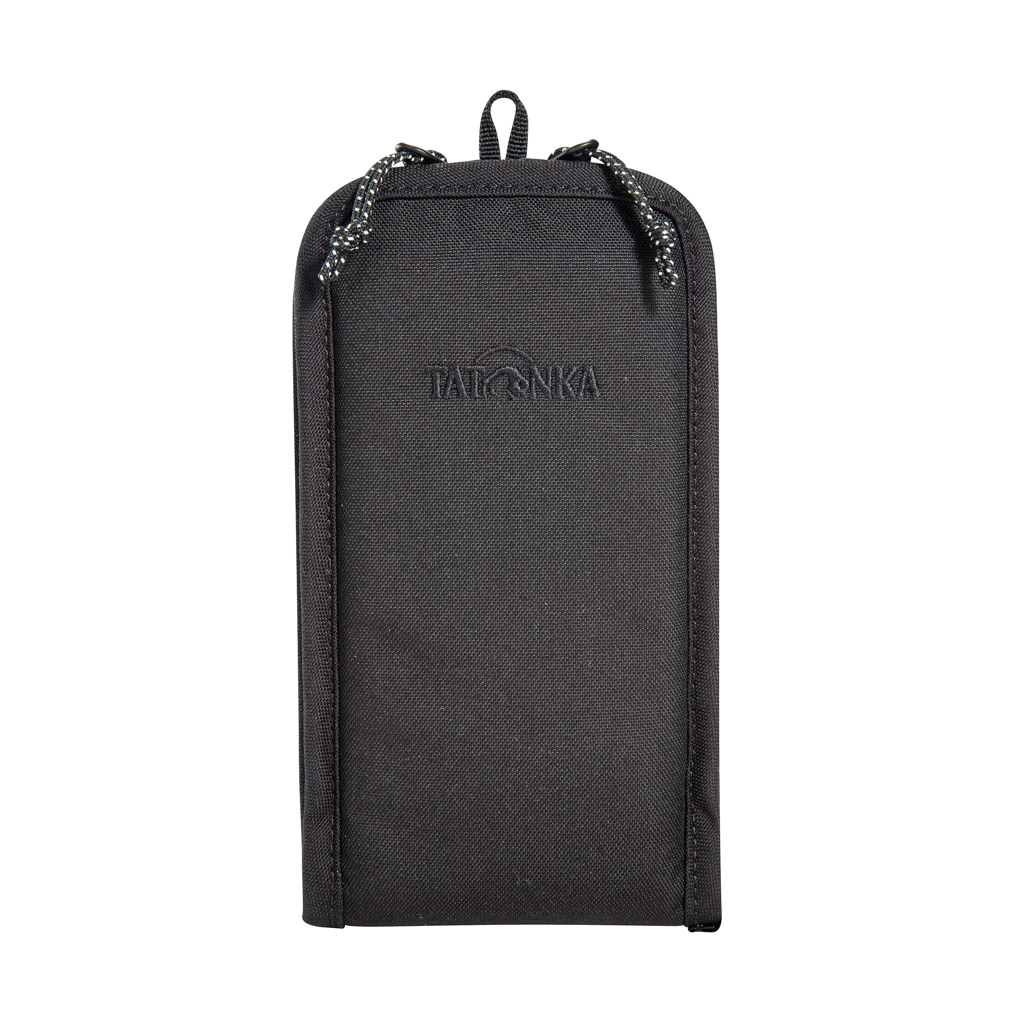 phone case, wallet, black, zipper, fabric, Tatonka Smartphone Pouch 6,2" BC black schwarz - Ansicht frontal-vorne