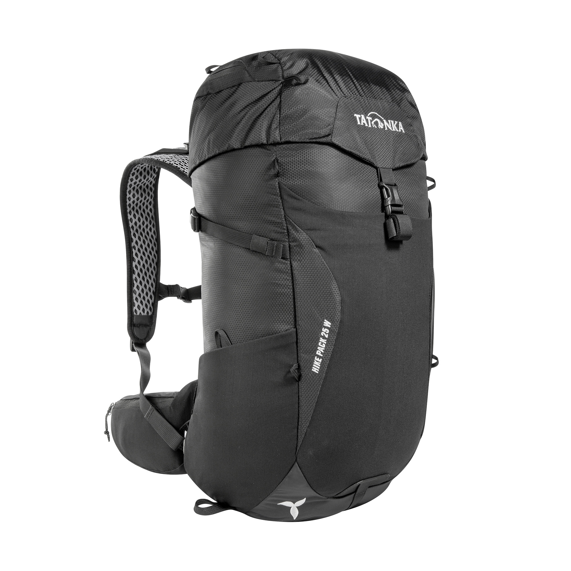 Tatonka Hike Pack 25 Women black schwarz Wanderrucksäcke - Ansicht seitlich-vorne Tasche, Rucksack, Tatonka Hike Pack 25 Women black schwarz Wanderrucksäcke - Ansicht seitlich-vorne