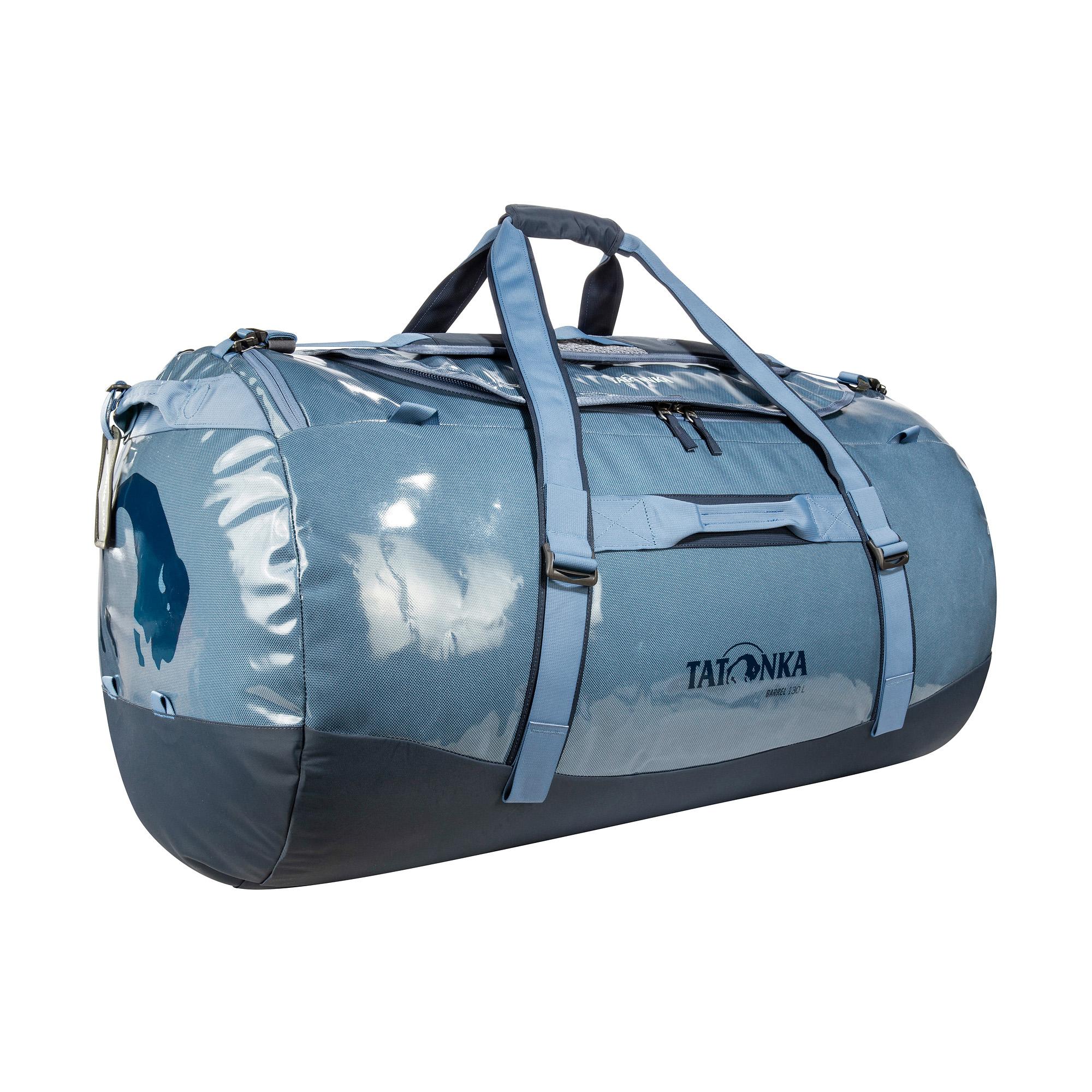 Tatonka Barrel 130 elemental blue blau Reisetaschen - Ansicht seitlich-vorne Gepäck, Tatonka Barrel 130 elemental blue blau Reisetaschen - Ansicht seitlich-vorne