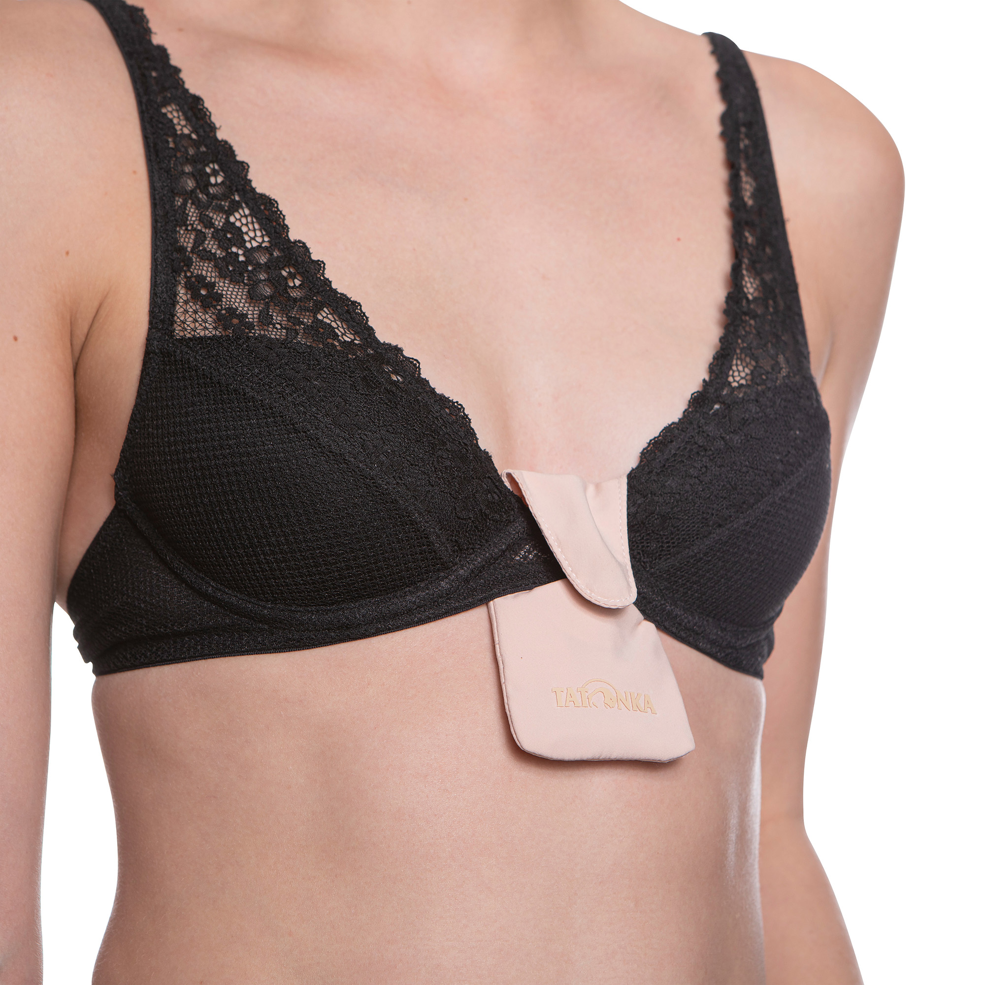 Tatonka Soft Bra Pocket nude rot Brustbeutel - Detailansicht BH, Dessous, Unterwäsche, Bademode, Person, Tatonka Soft Bra Pocket nude rot Brustbeutel - Detailansicht