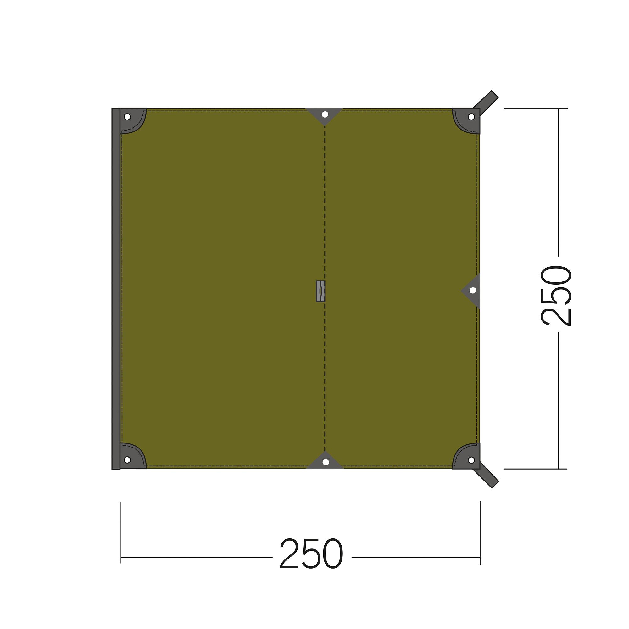 Tatonka Van Tarp light olive grün Tarps - Detailansicht Tatonka Van Tarp light olive grün Tarps - Detailansicht