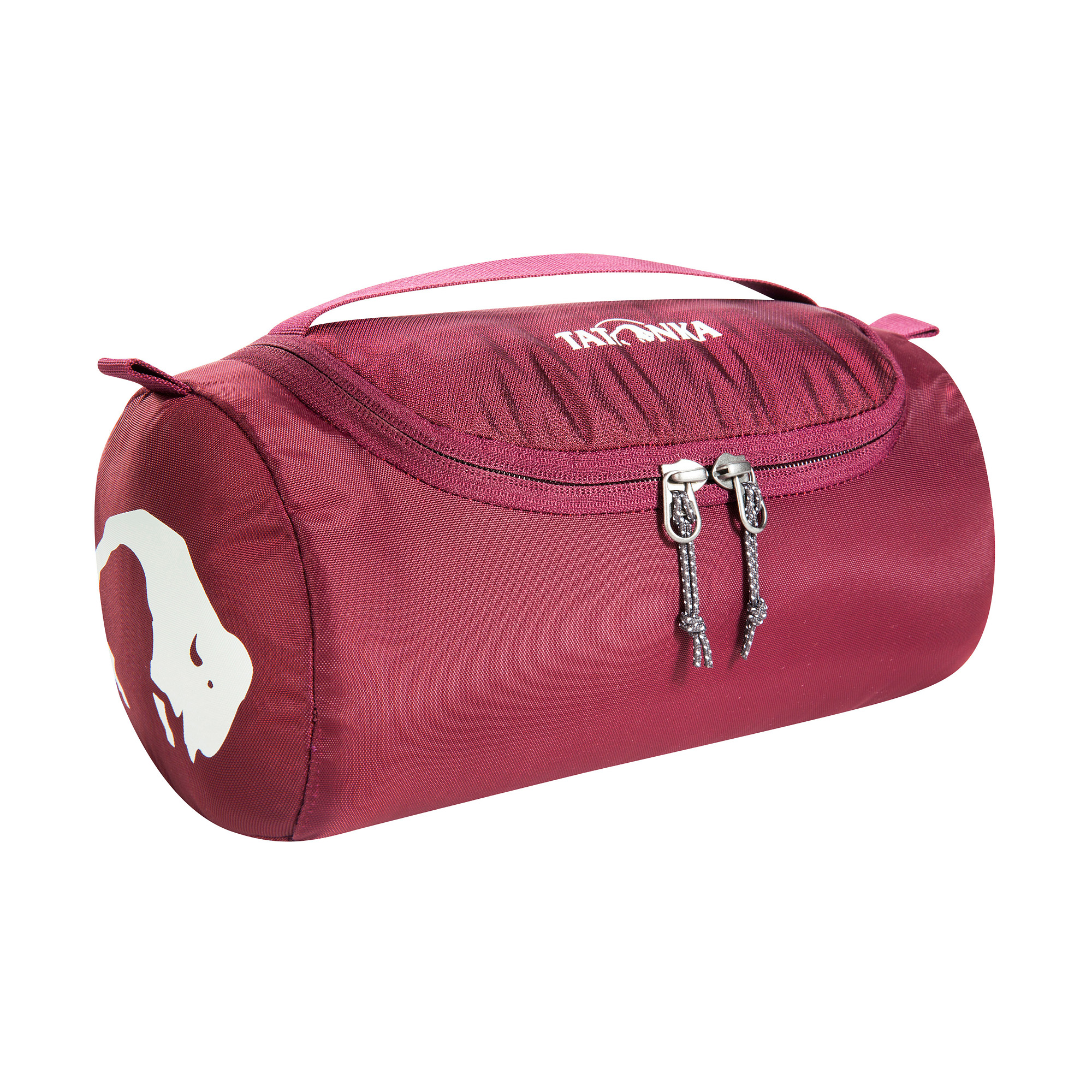 Tatonka Care Barrel bordeaux red rot Kulturbeutel - Ansicht seitlich-vorne Zubehor, Tasche, Handtasche, Tatonka Care Barrel bordeaux red rot Kulturbeutel - Ansicht seitlich-vorne