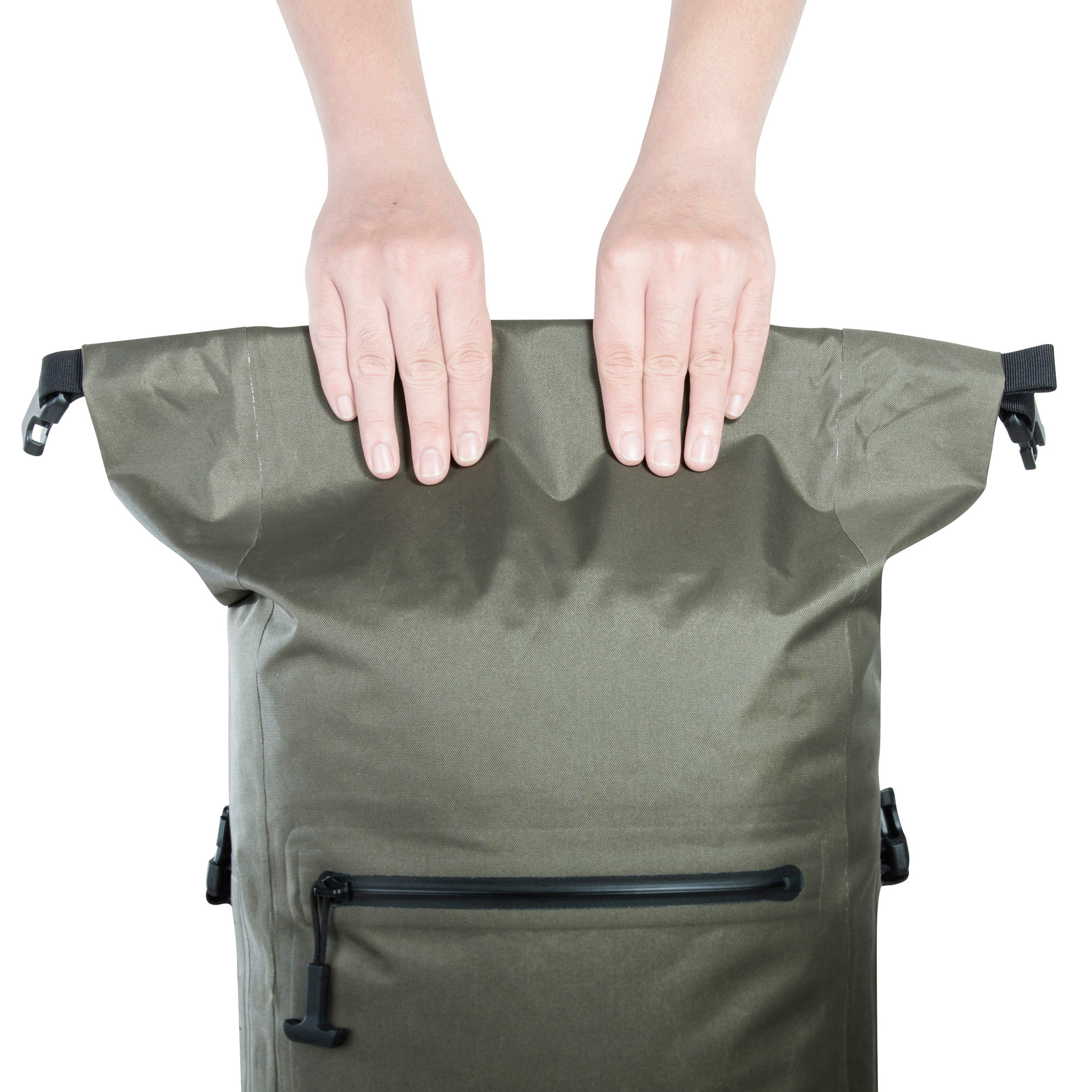 Tasche, Tatonka Commuter Rolltop 25 WP stone grey olive grau Tagesrucksäcke - Detailansicht