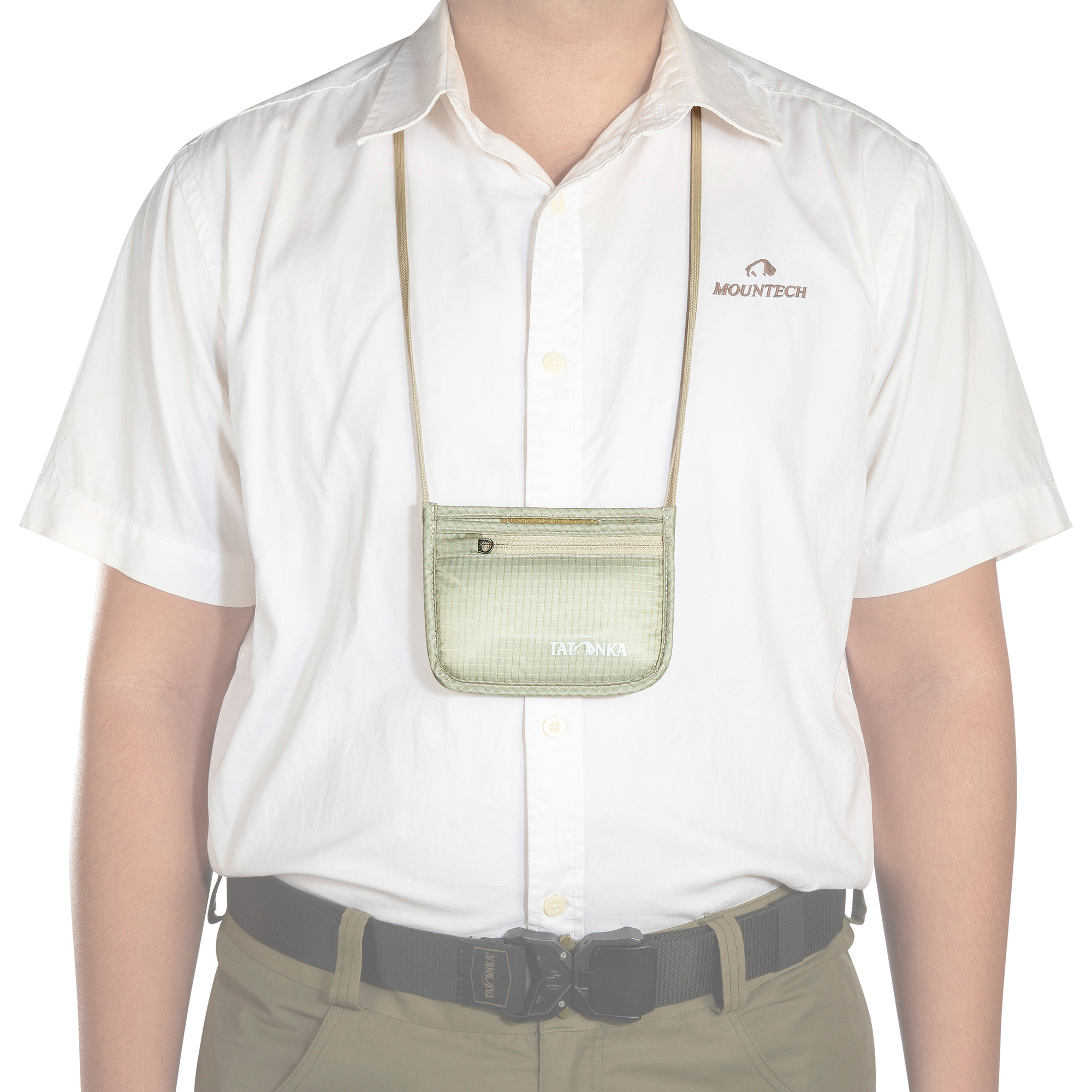 Bekleidung, Hemd, Zubehör, Tatonka Skin ID Pocket natural silber Brustbeutel - Detailansicht