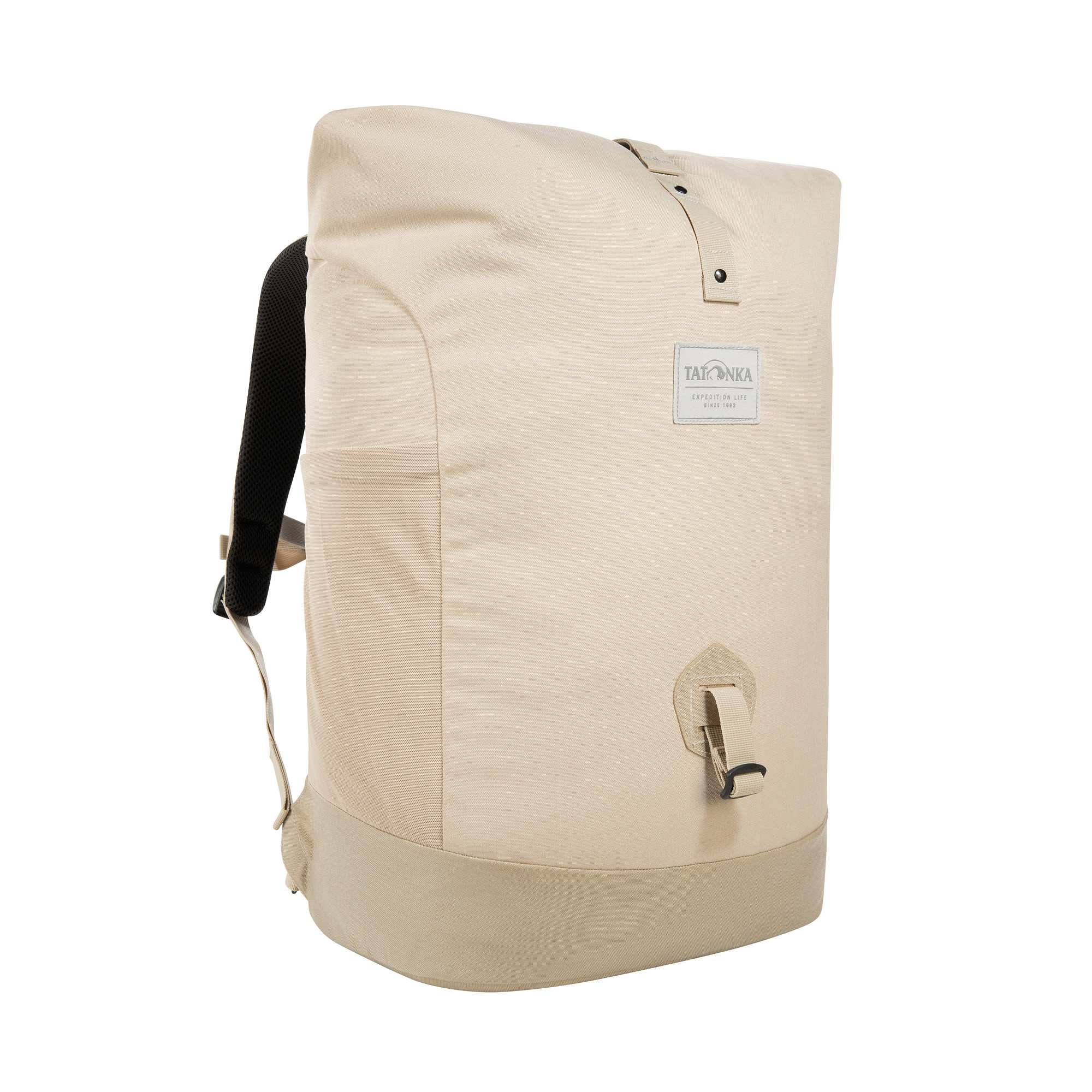 Tatonka Grip Rolltop Pack 34 Kapok brown rice braun Tagesrucksäcke - Ansicht seitlich-vorne Tasche, Rucksack, Tatonka Grip Rolltop Pack 34 Kapok brown rice braun Tagesrucksäcke - Ansicht seitlich-vorne