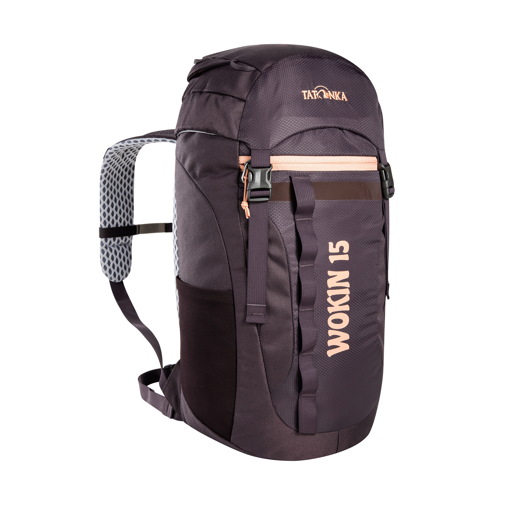 Tasche, Rucksack, Tatonka Wokin 15 midnight plum lila Kinderrucksäcke - Ansicht seitlich-vorne