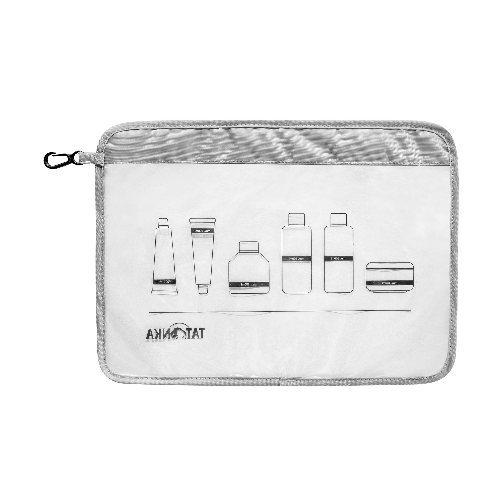 Tatonka Zip Flight Bag A4 grey grau Kulturbeutel - Ansicht seitlich-hinten Zubehor, Tasche, Handtasche, Tatonka Zip Flight Bag A4 grey grau Kulturbeutel - Ansicht seitlich-hinten