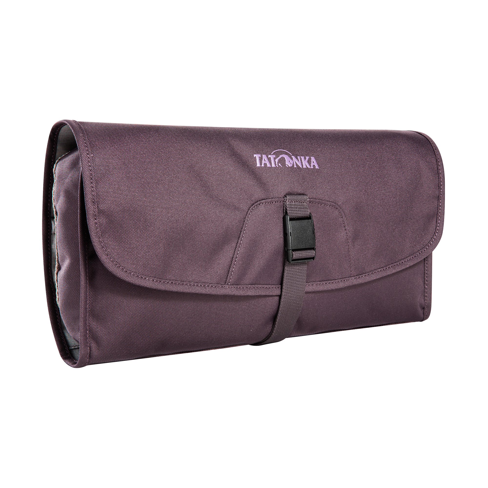 Tasche, Zubehör, Handtasche, Tatonka Travelcare midnight plum lila Kulturbeutel - Ansicht seitlich-vorne