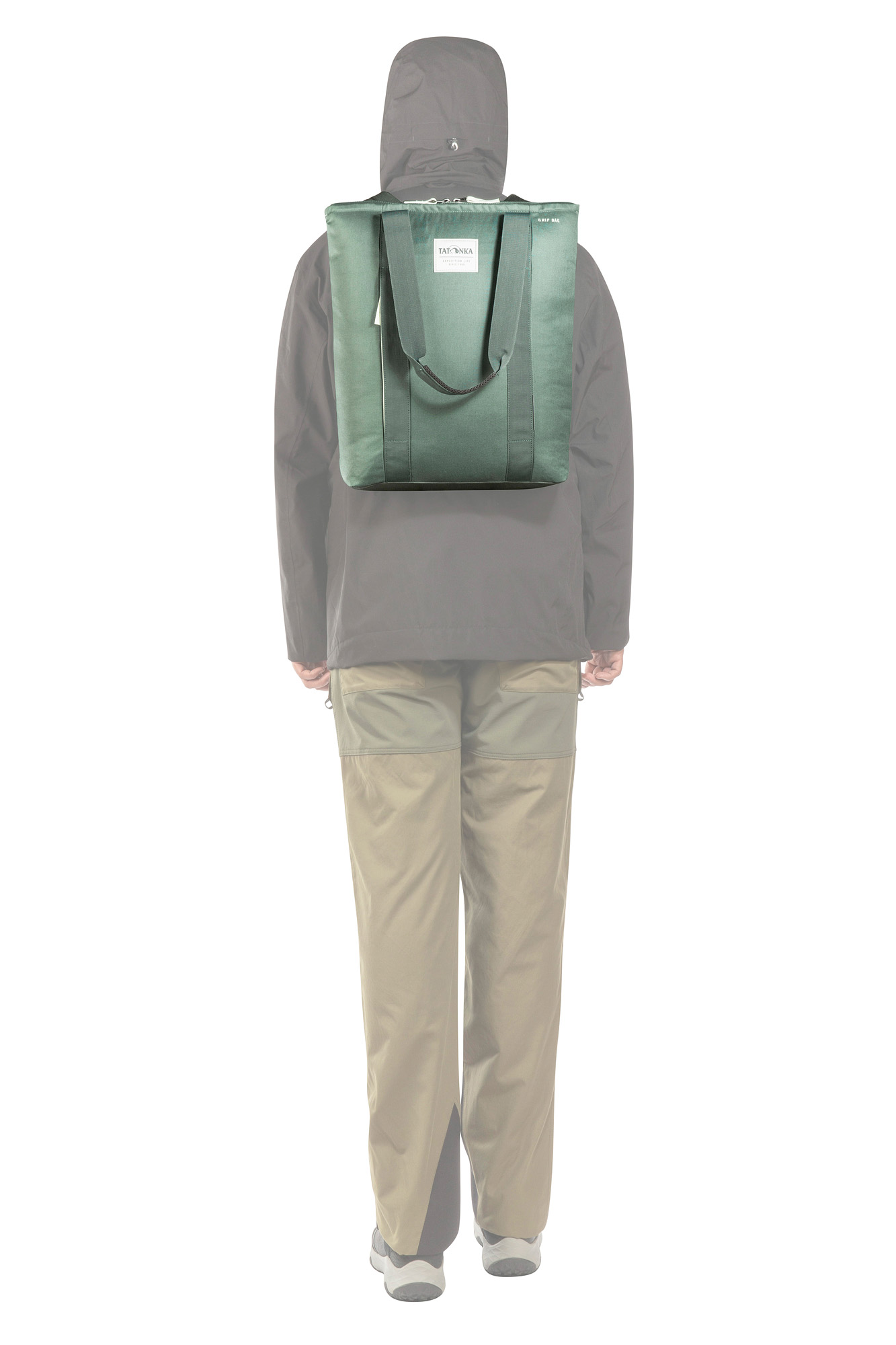 Tatonka Grip Bag Kapok sage green grün Umhängetaschen - Detailansicht Mantel, Weste, Rettungsweste, Mann, Person, Tatonka Grip Bag Kapok sage green grün Umhängetaschen - Detailansicht