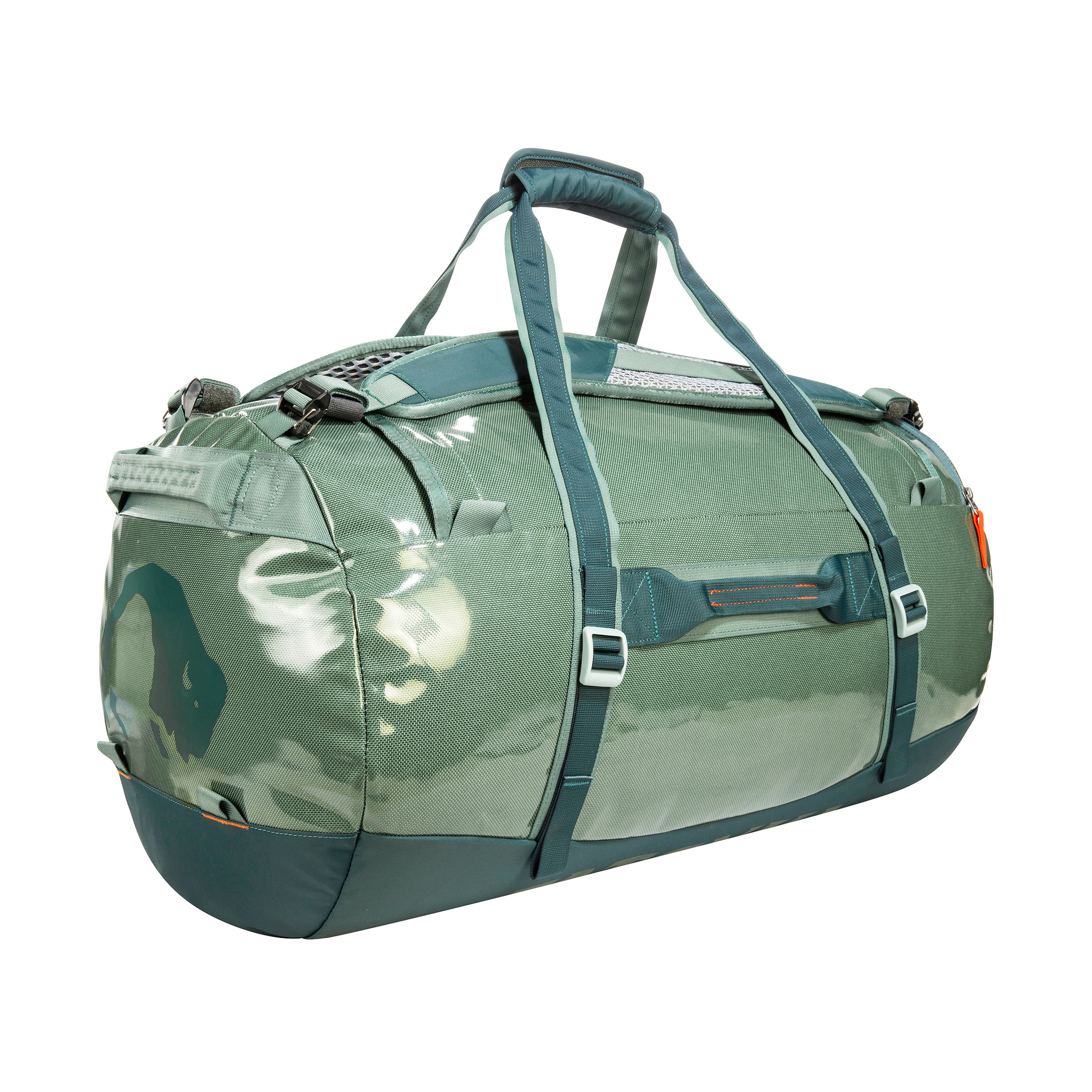 Tatonka Barrel 65 sage green grün Reisetaschen - Ansicht seitlich-hinten Zubehor, Tasche, Handtasche, Gepäck, Tatonka Barrel 65 sage green grün Reisetaschen - Ansicht seitlich-hinten