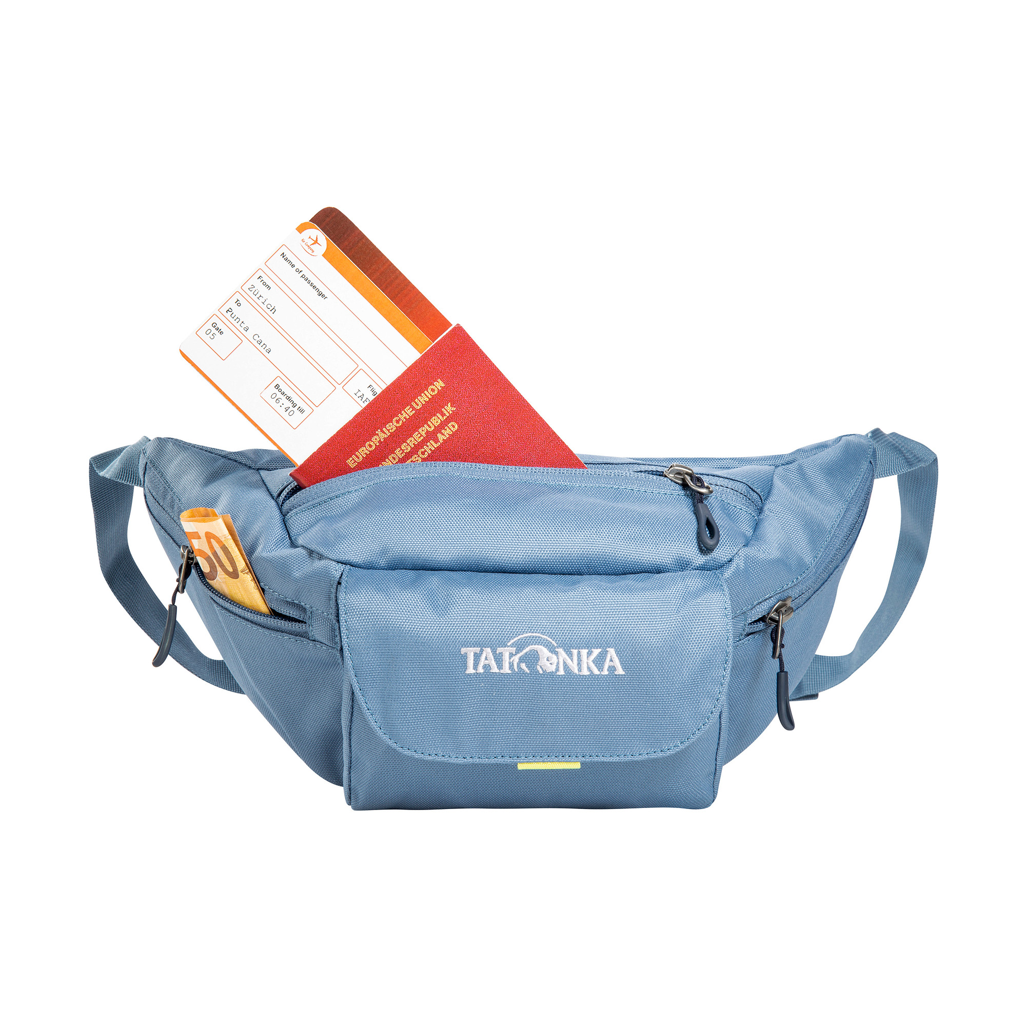 Tatonka Funny Bag "M" elemental blue blau Bauchtaschen - Detailansicht Zubehor, Tasche, Handtasche, Erste Hilfe, Geldbörse, Tatonka Funny Bag "M" elemental blue blau Bauchtaschen - Detailansicht