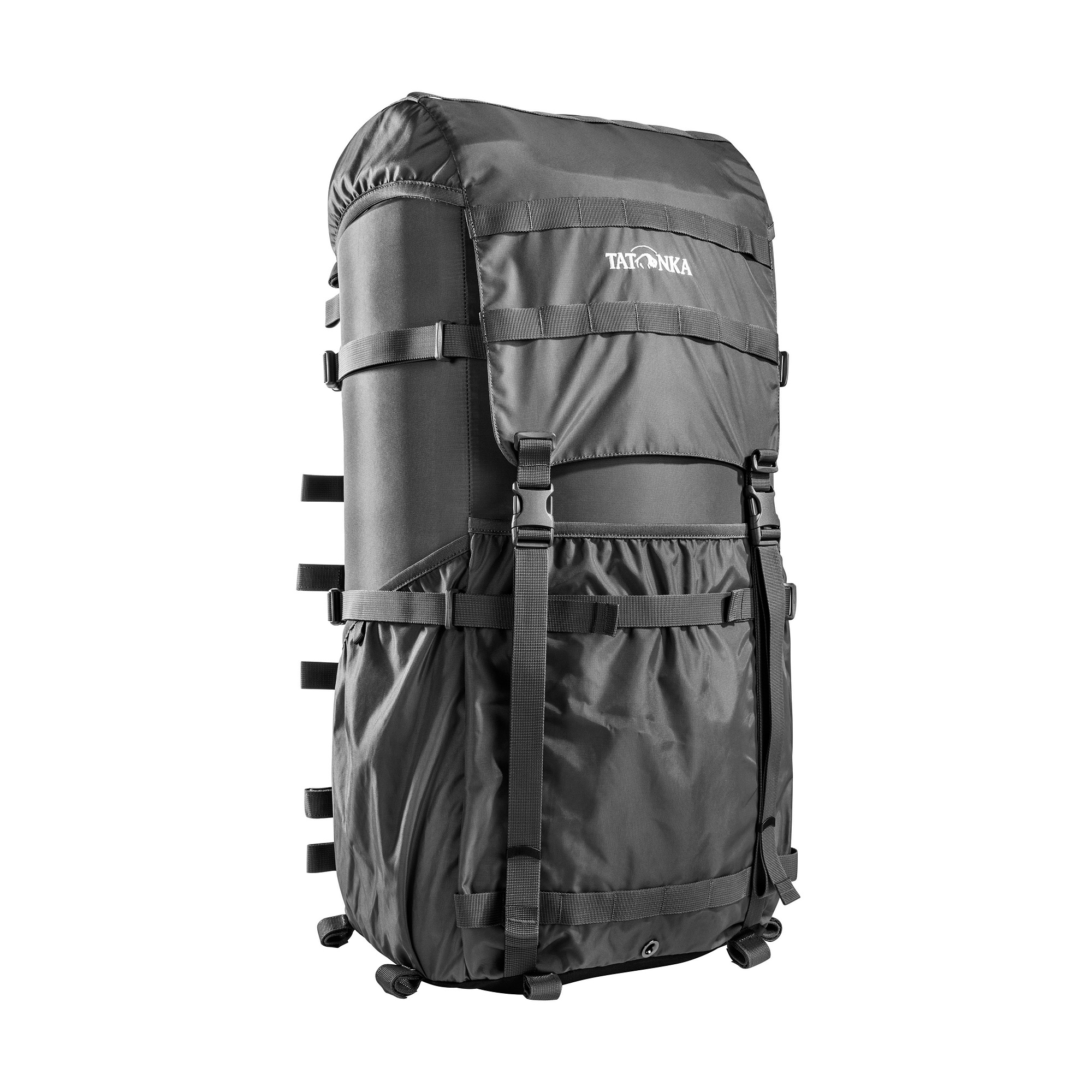 Tatonka Packsack 2 Lastenkraxe black schwarz Trekkingrucksäcke - Ansicht seitlich-vorne Tasche, Rucksack, Tatonka Packsack 2 Lastenkraxe black schwarz Trekkingrucksäcke - Ansicht seitlich-vorne