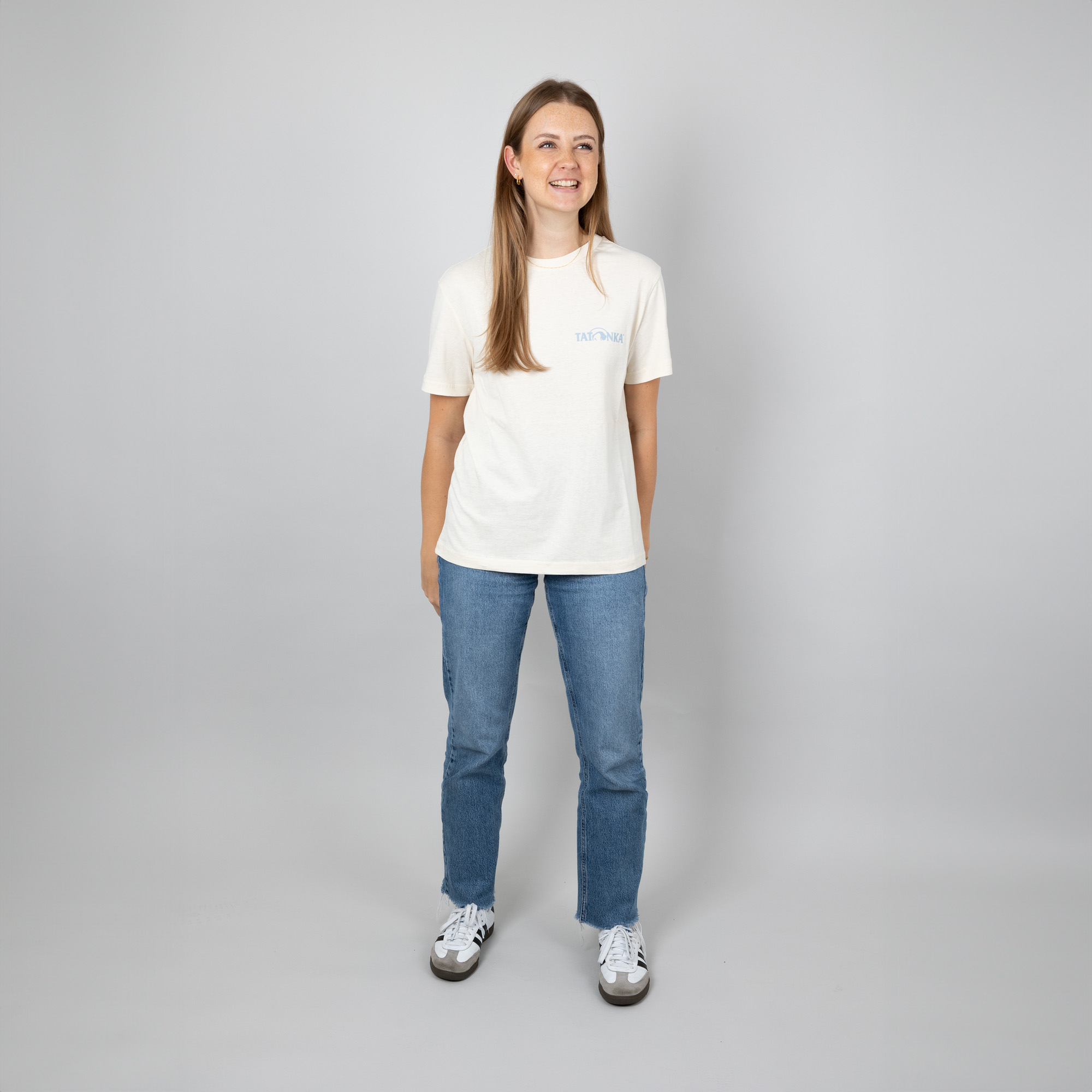 Tatonka Tatonka Contour Oversize Shirt W's white sand grau T-Shirts 4013236404340