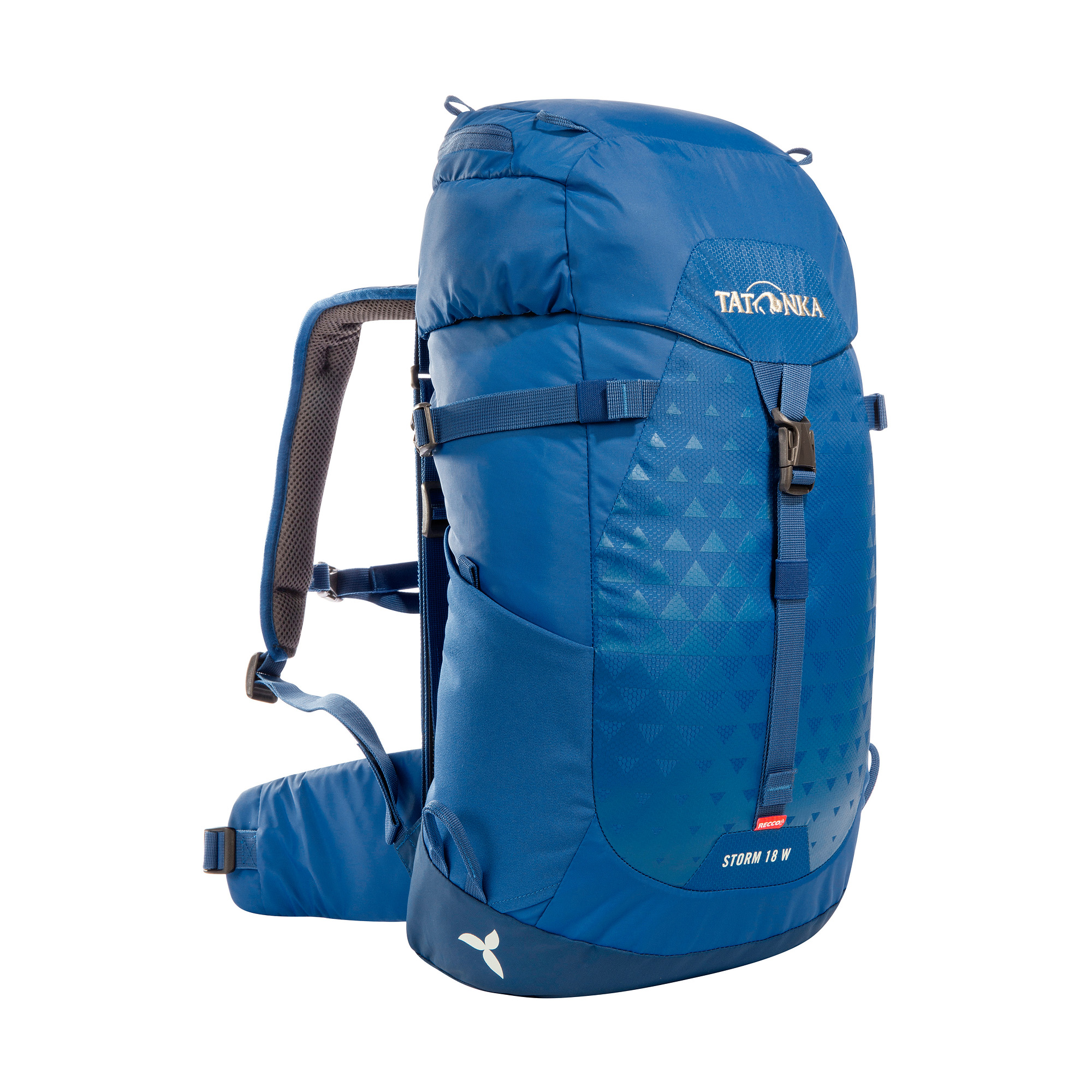 Tatonka Storm 18 Women RECCO blue blau Wanderrucksäcke - Ansicht seitlich-vorne Tasche, Rucksack, Tatonka Storm 18 Women RECCO blue blau Wanderrucksäcke - Ansicht seitlich-vorne